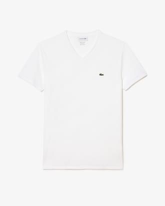 Lightweight Cotton Pima V Neck T-shirt Product Image