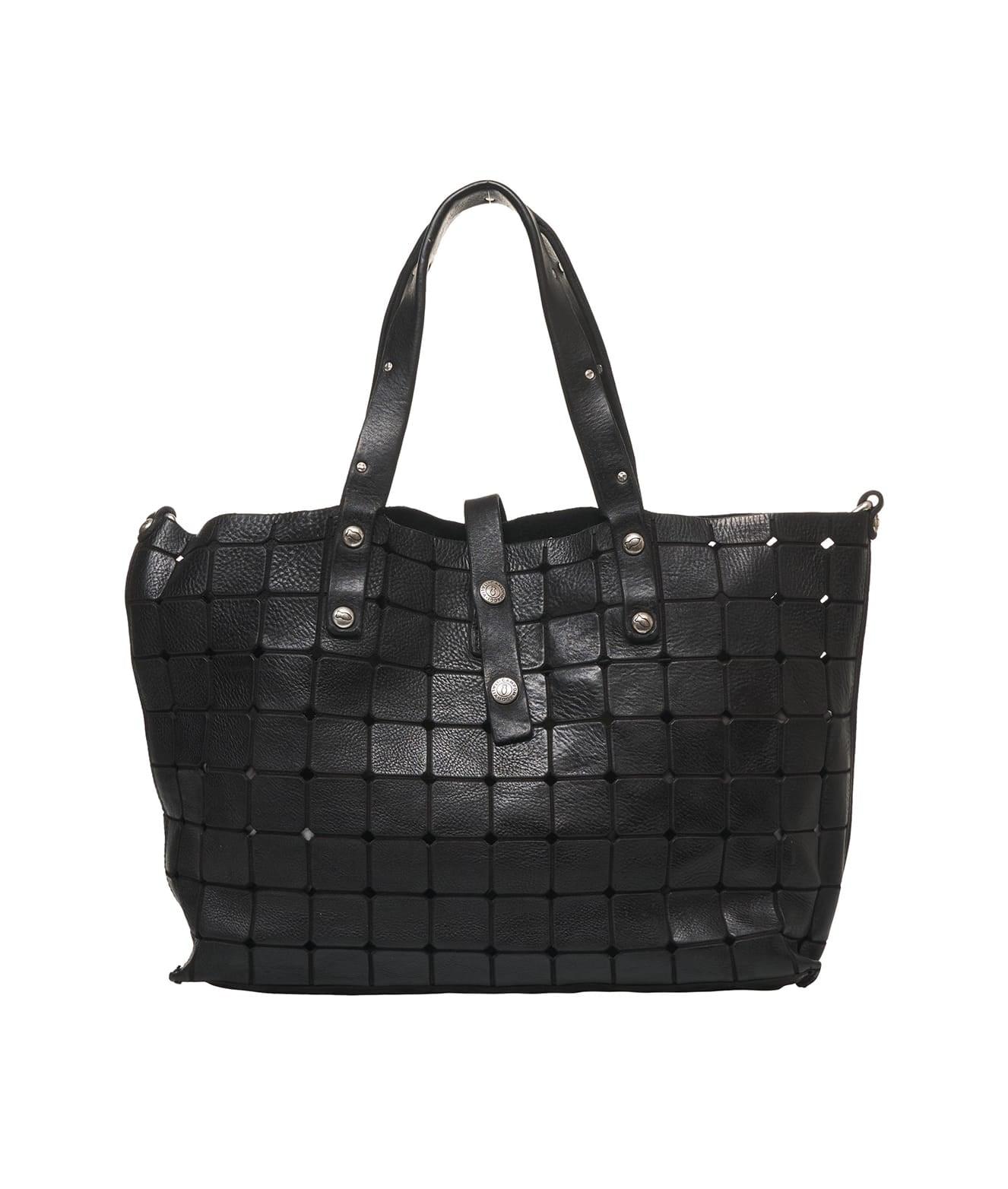 Leather shopper with studs Product Image