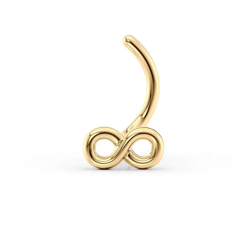 Lila Moon Curved Infinity Nose Stud, Women's, 14k Gold Product Image