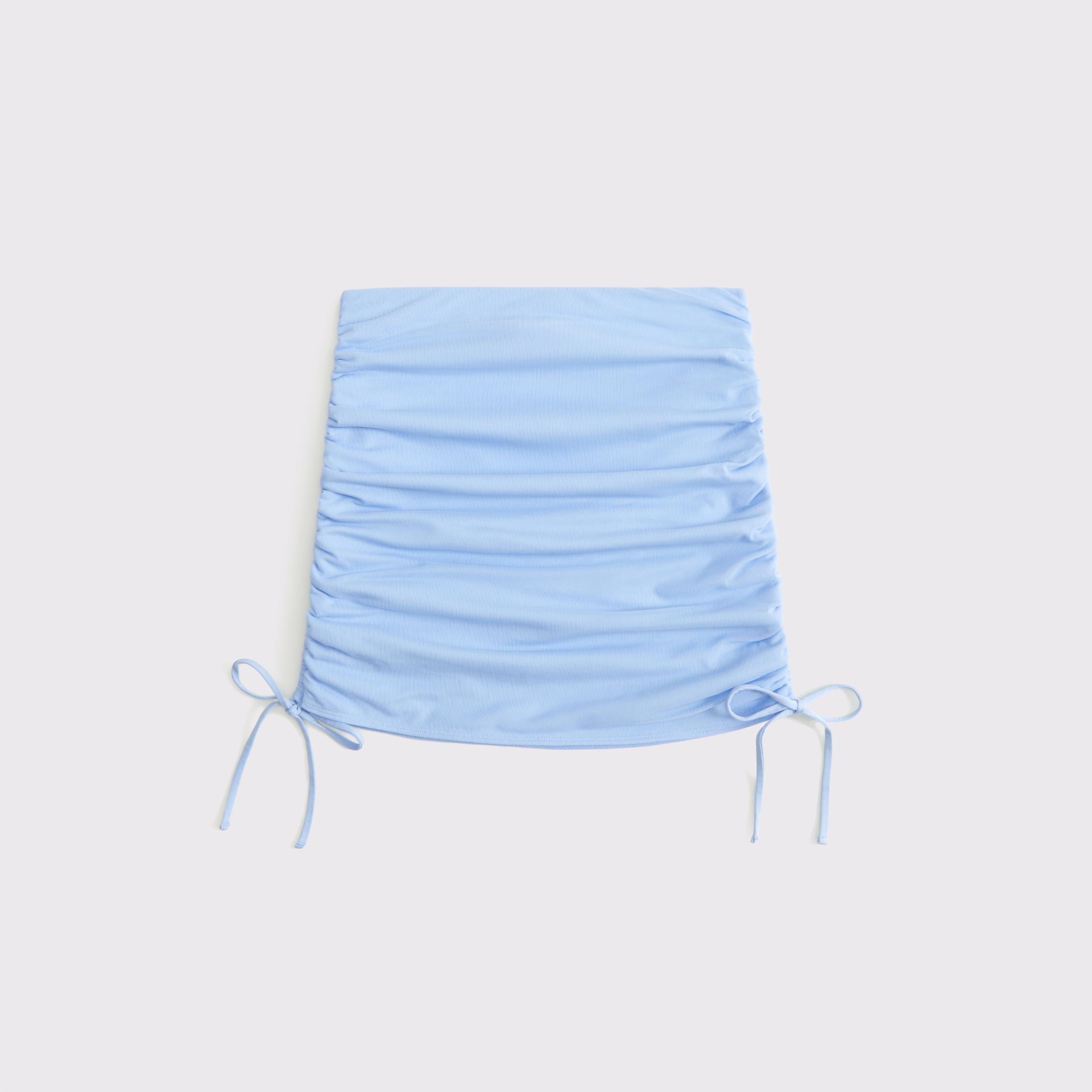 Low Rise Mesh Side Ruched Mini Skirt Product Image