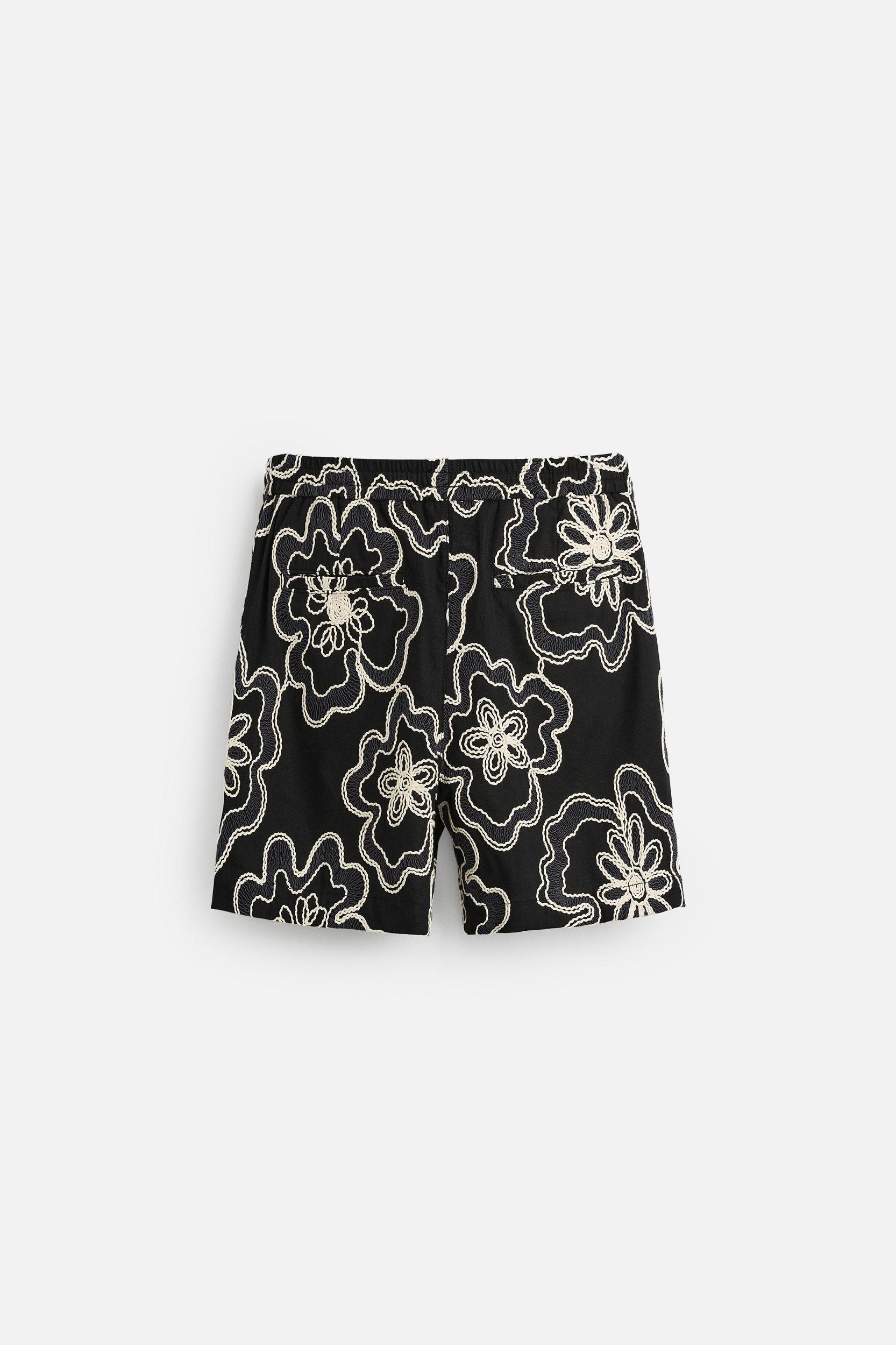 EMBOSSED EMBROIDERY SHORTS Product Image