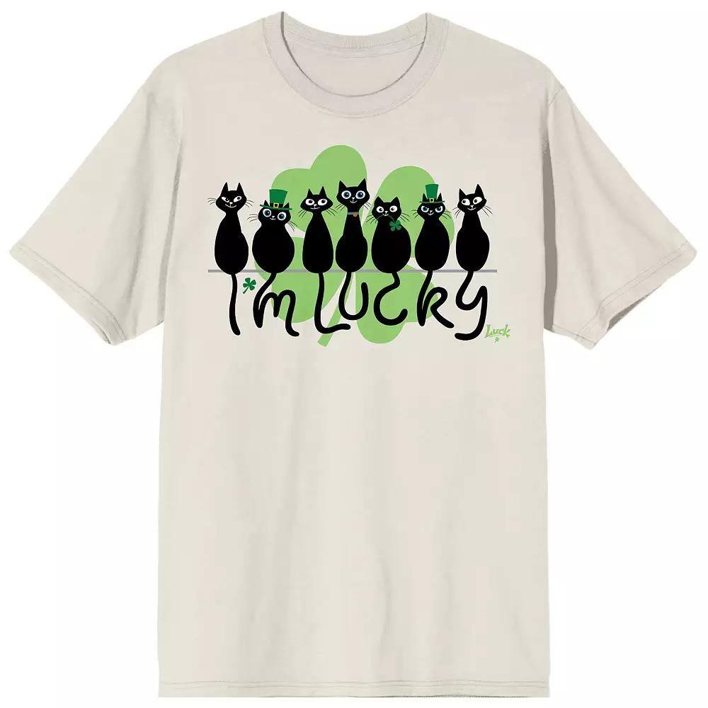 Men's Skydance Animations Luck Movie I'm Lucky Group Shot Tee, Size: Large, Off White Product Image