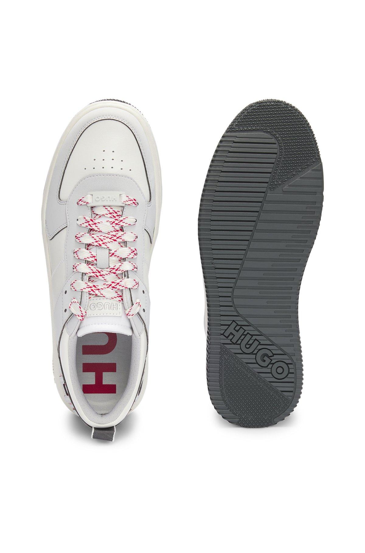 Mixed-material trainers with two sets of laces Product Image