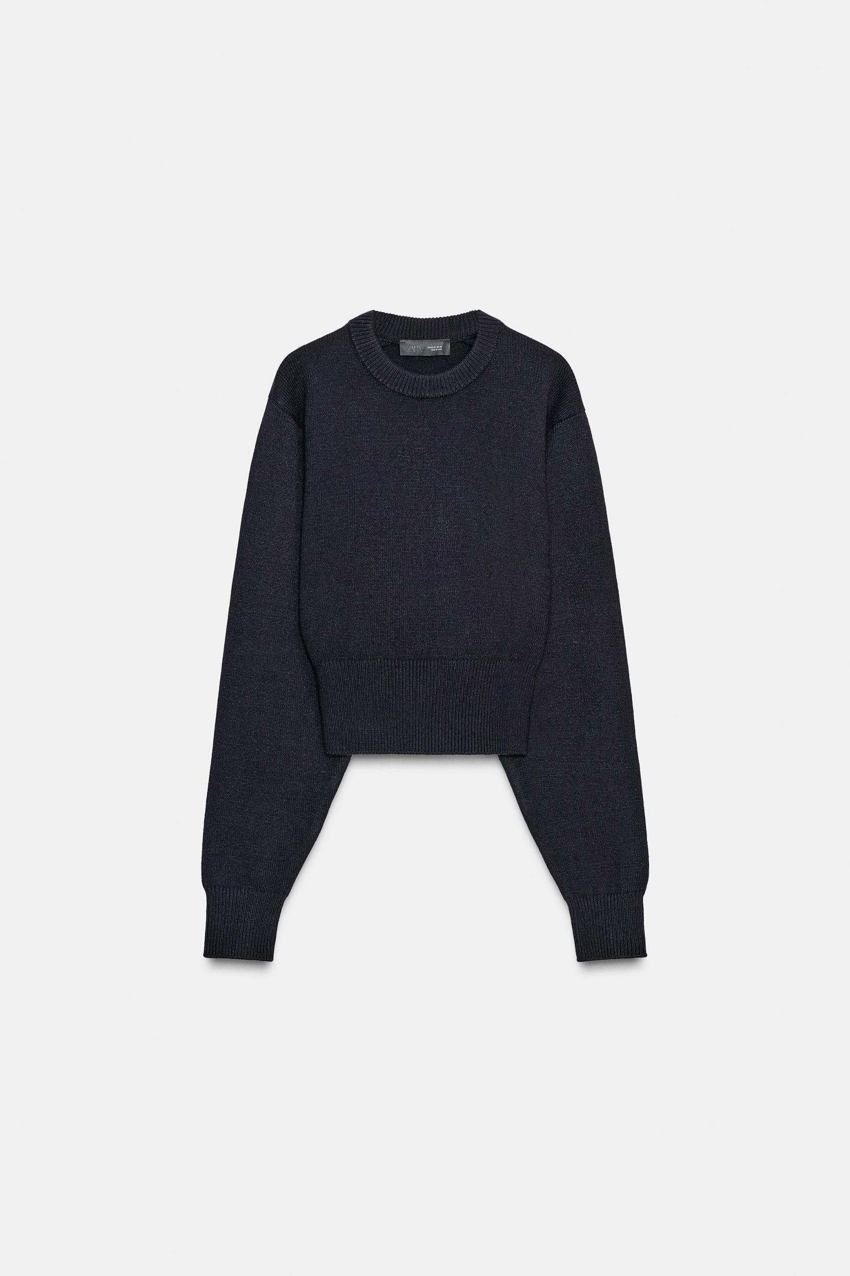 CROPPED BASIC KNIT JUMPER Product Image