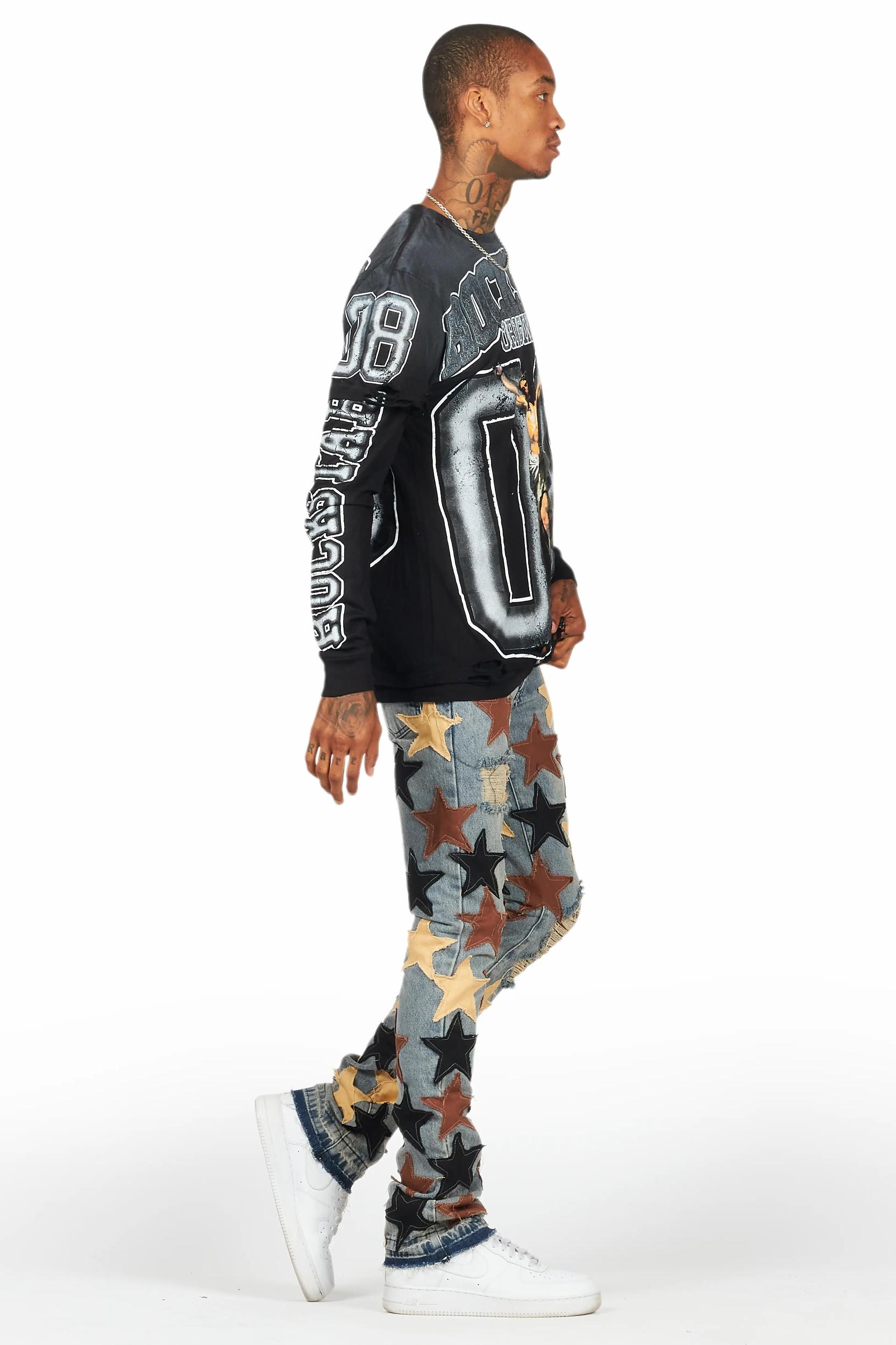 StarLane Tint Stacked Flare Jean Male Product Image