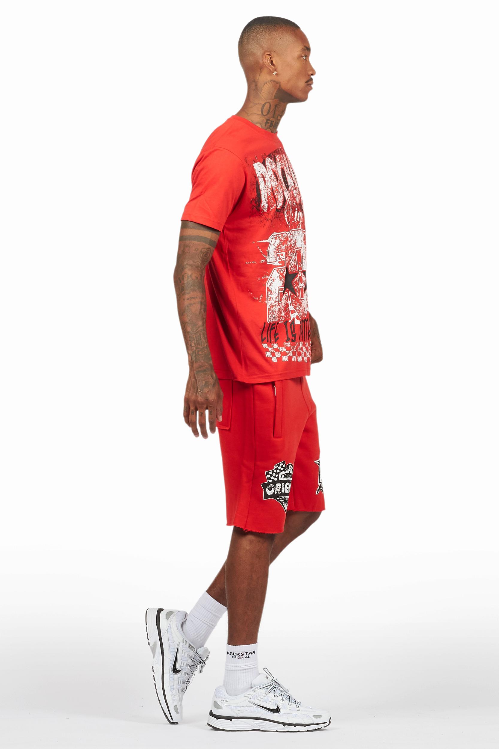 Javonuna Navy T-Shirt Short Set Female Product Image