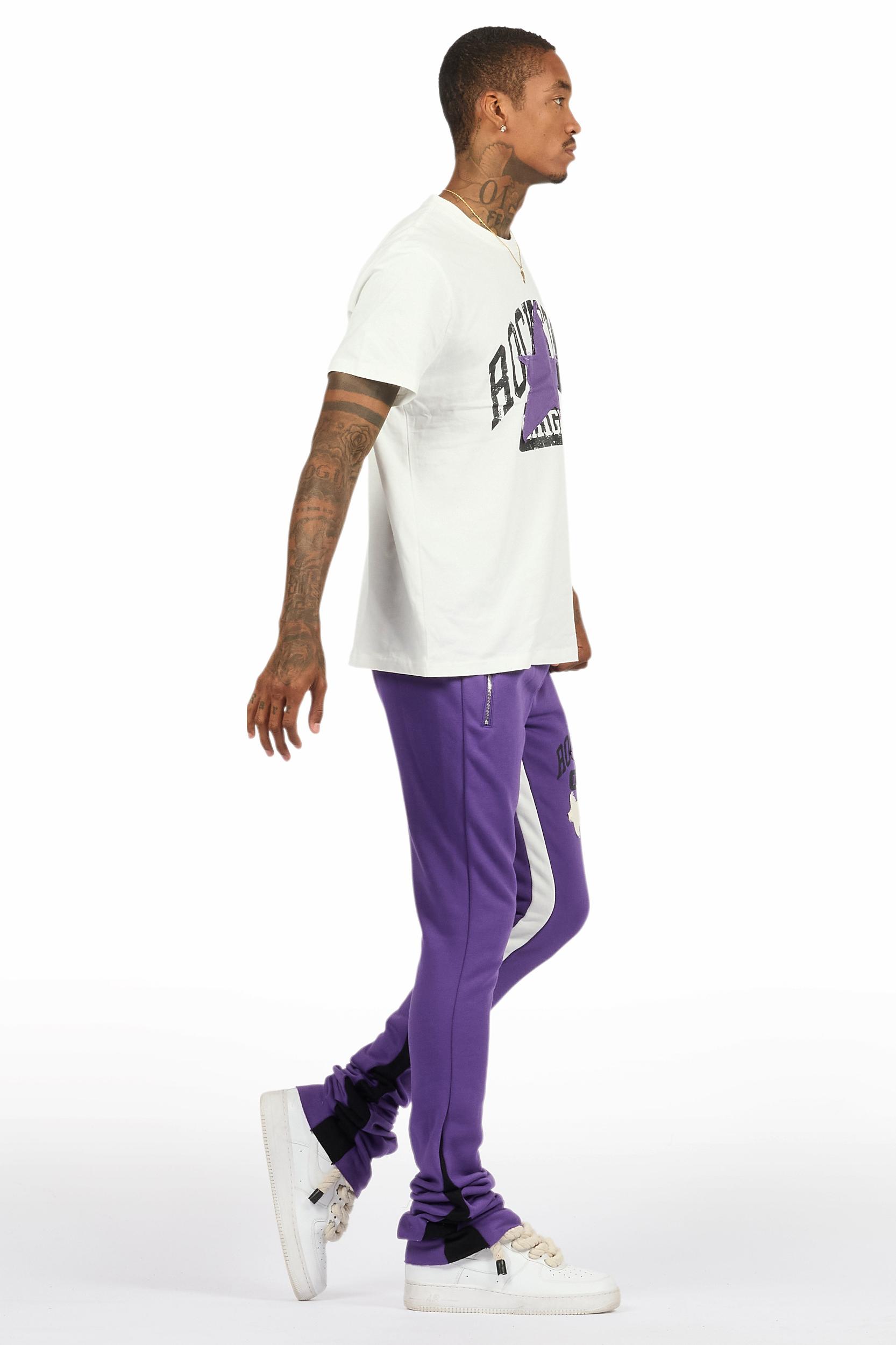 Mallor Purple/blackT-Shirt/Stacked Track Set Male Product Image