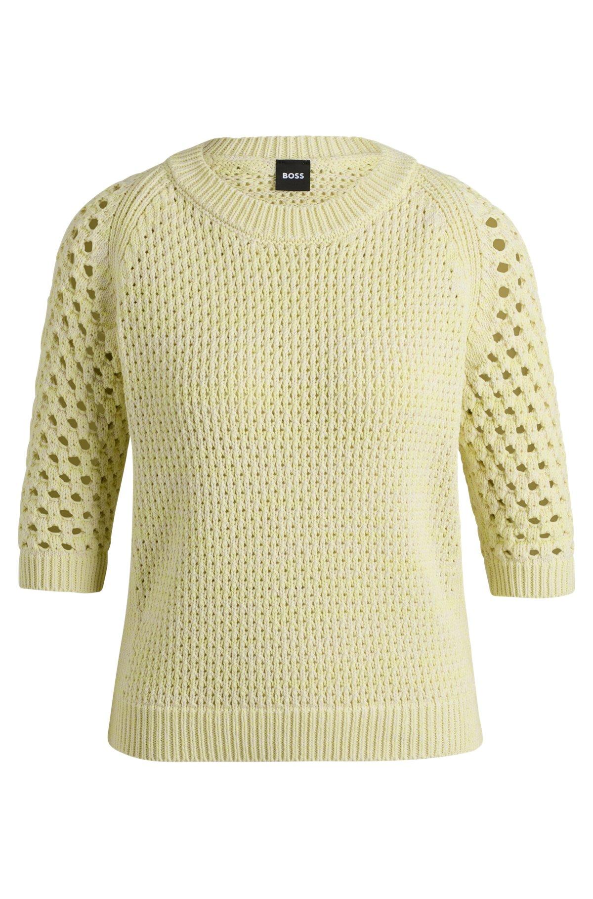 Sweater with mixed knits Product Image