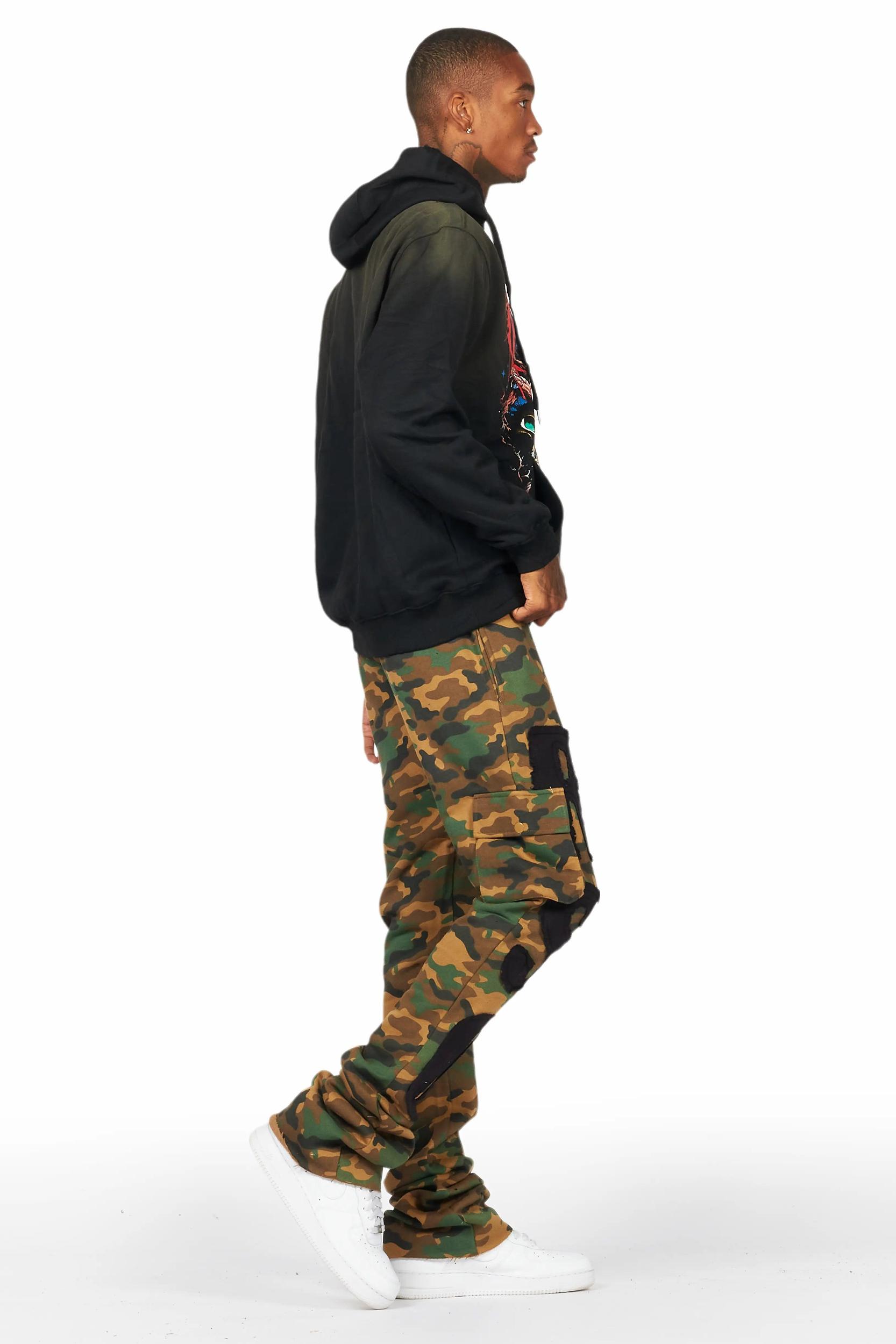Admir Faded Camo Stacked Flare Pant Male Product Image