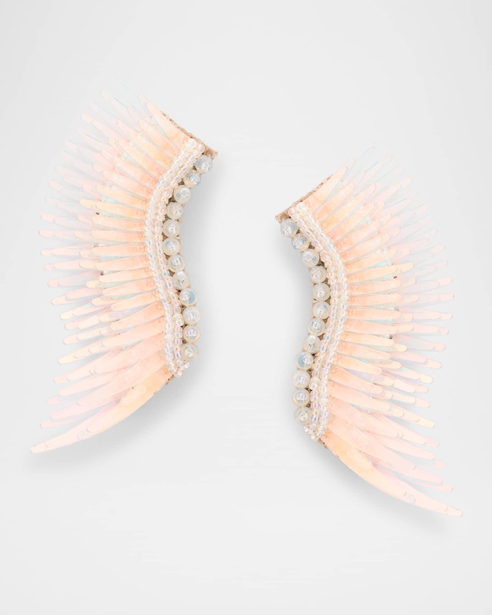 Midi Madeline Earrings, White Product Image