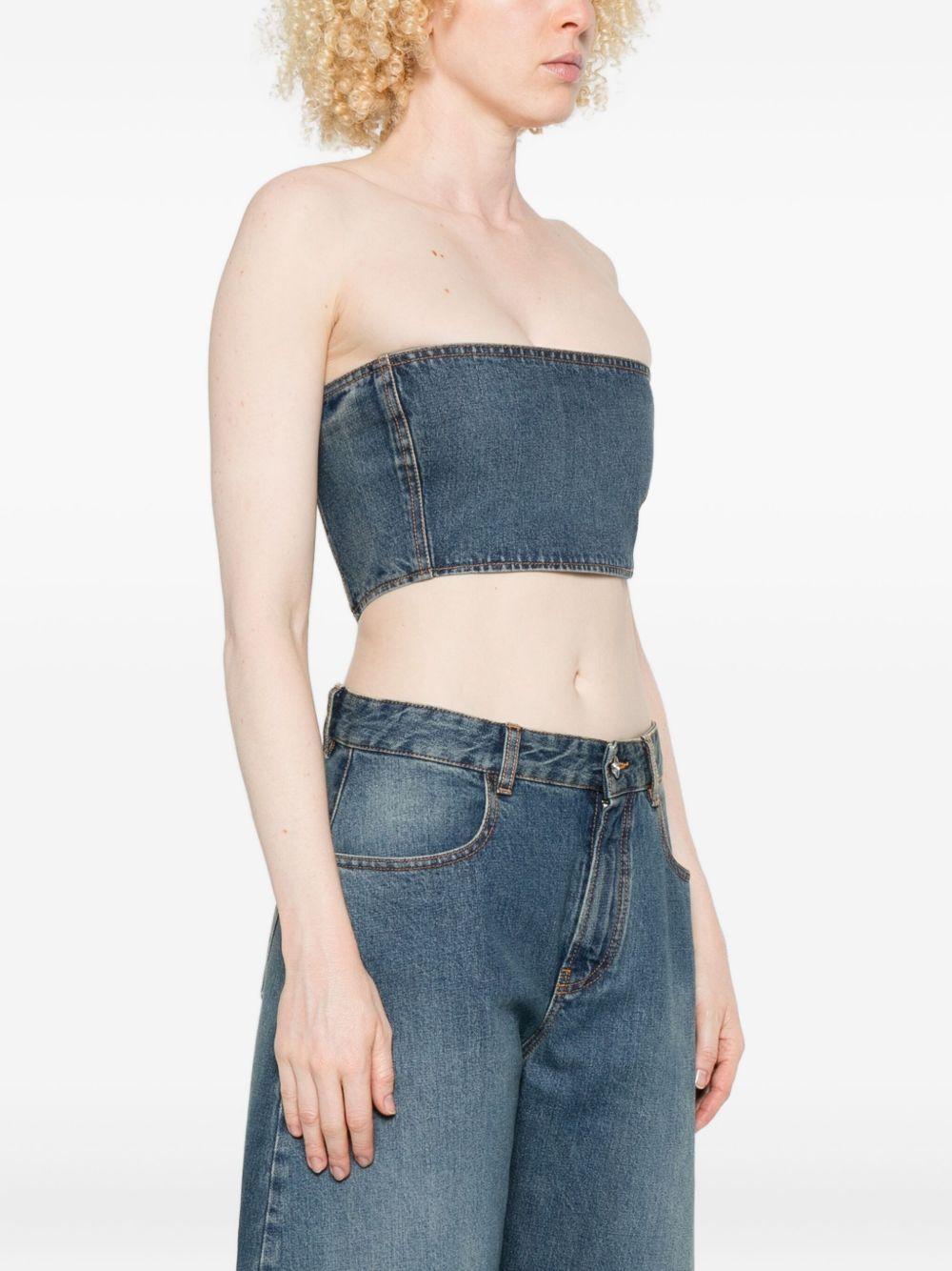 cropped denim top Product Image