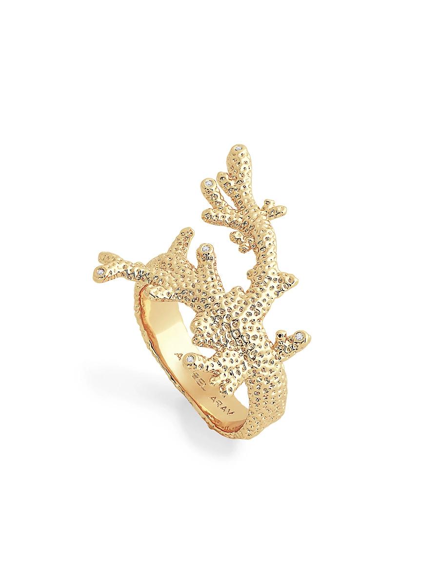 Womens Ocean Coral 18KPlated & Cubic Zirconia Ring Product Image