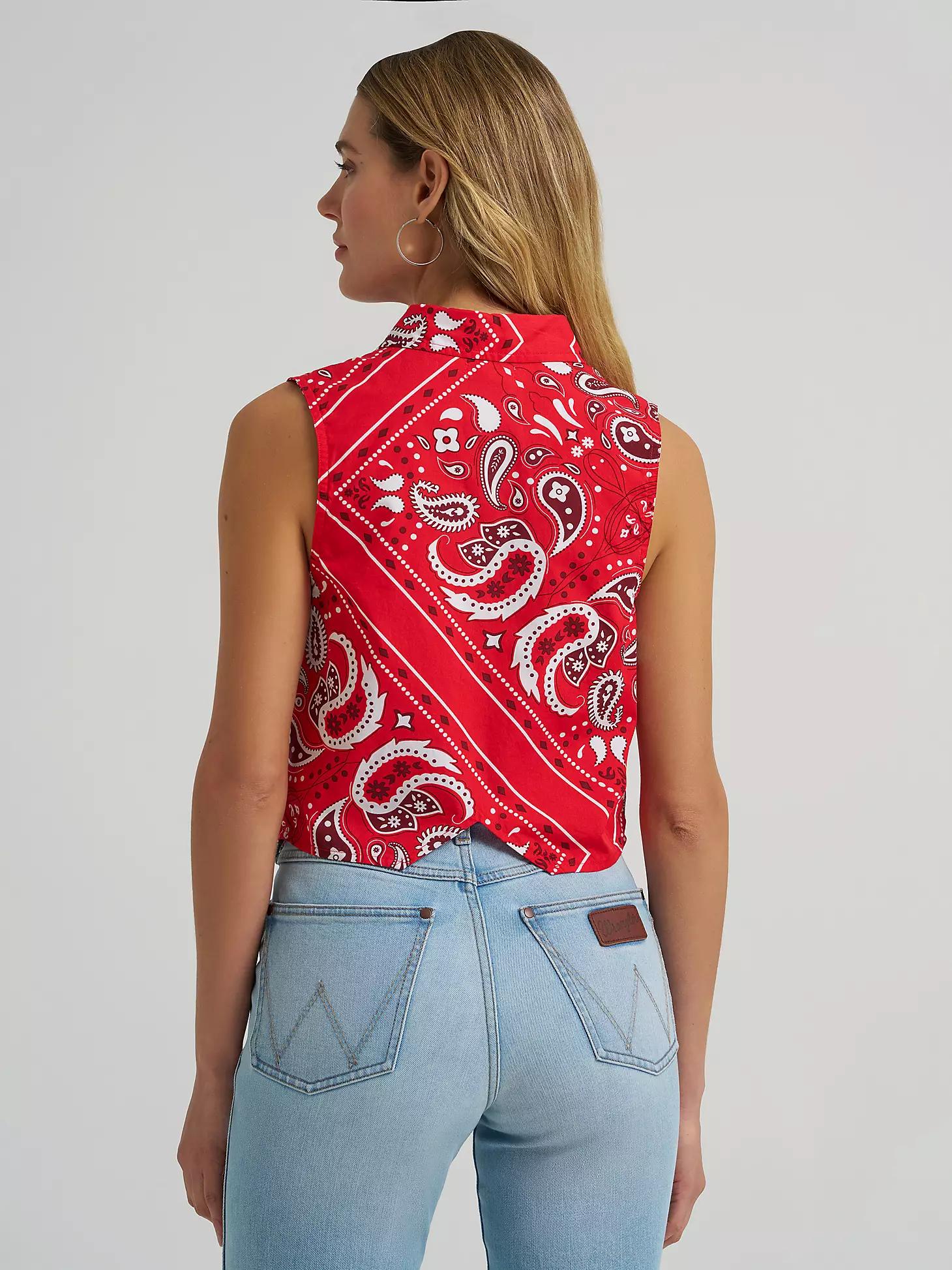 Women's Bandana Print Shirt Vest | Women's TOPS | Wrangler® Product Image