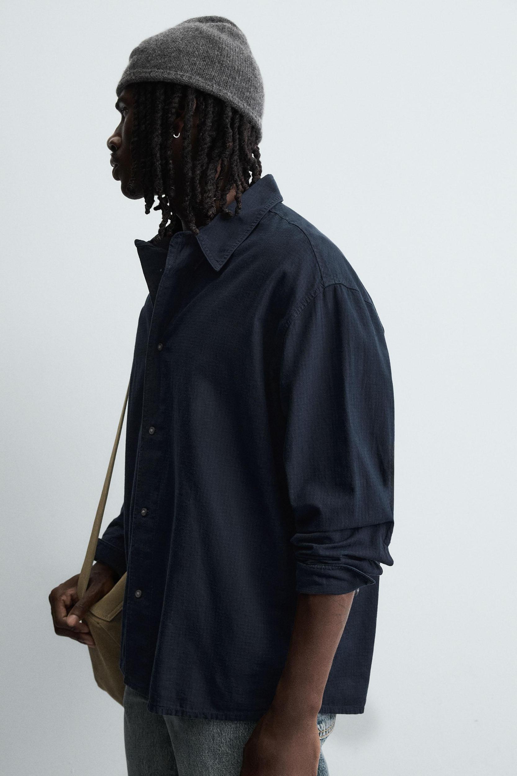 RELAXED FIT PLAID SHIRT Product Image