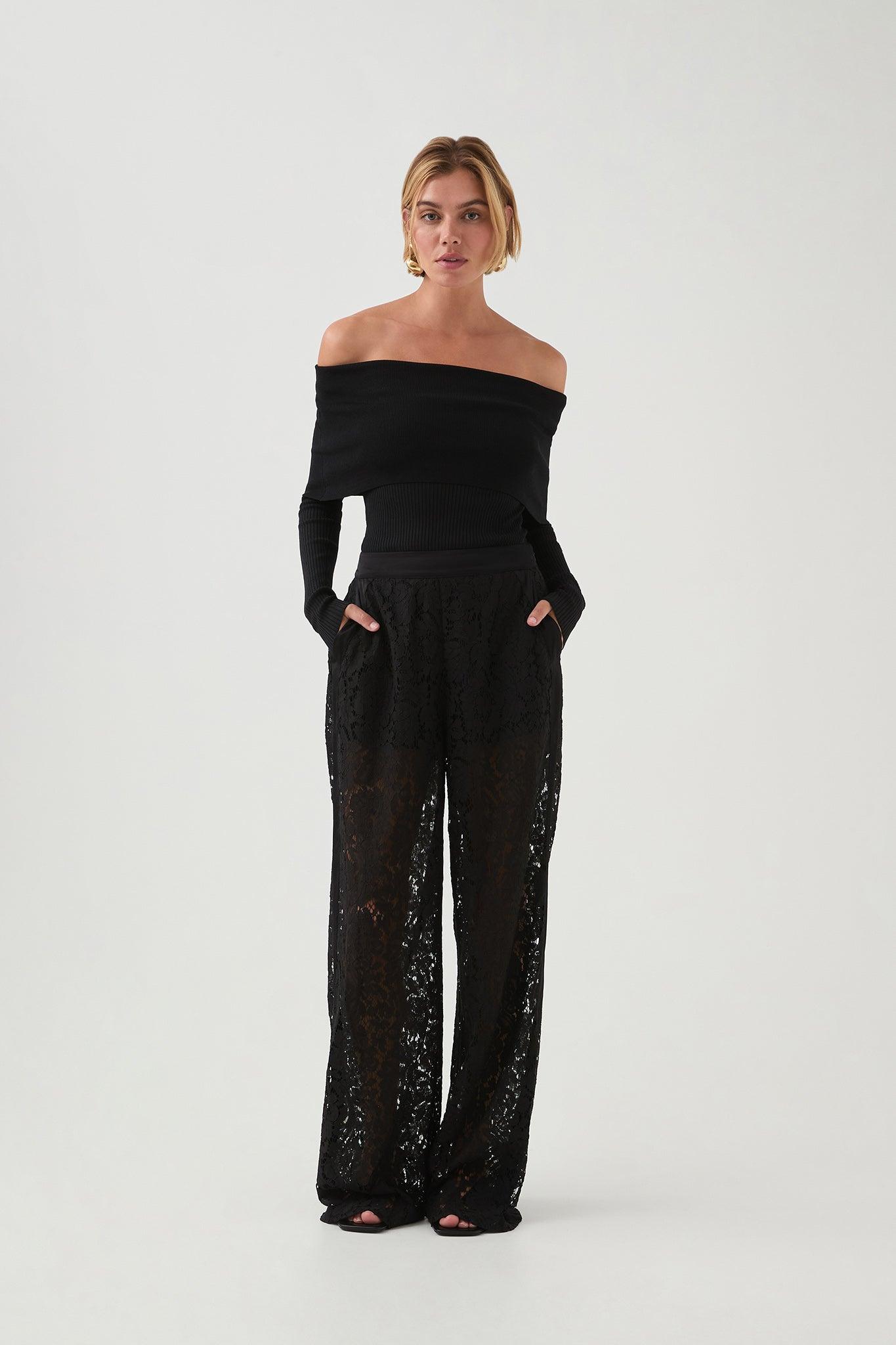 Fine Wool Cashmere Sweater | Dark Navy Product Image