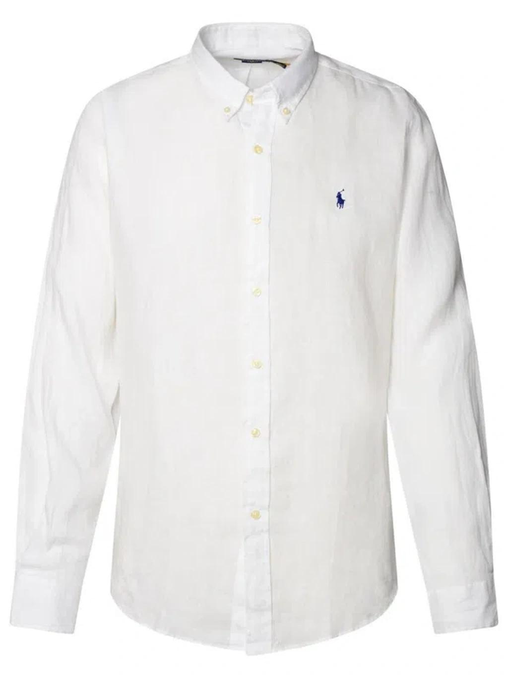 POLO RALPH LAUREN Long Sleeve Sport Shirt Clothing In White Product Image