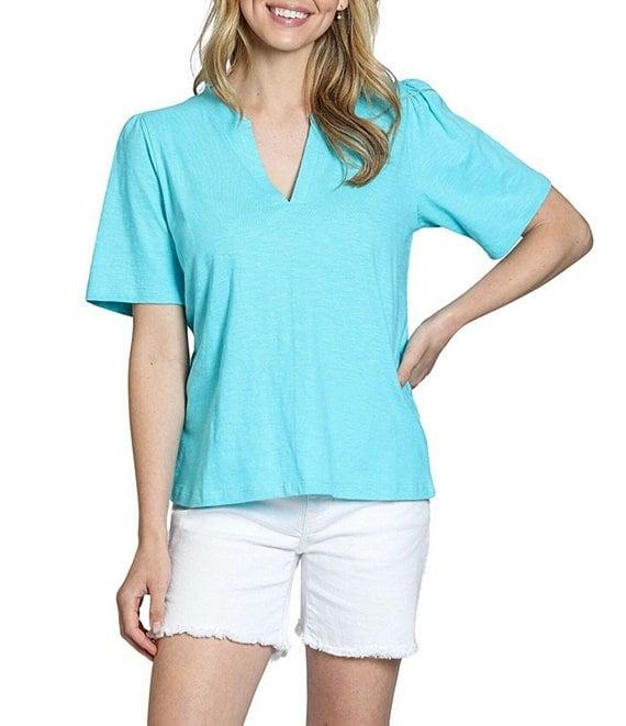 APNY Knit V-Neck Short Sleeve Tee Product Image