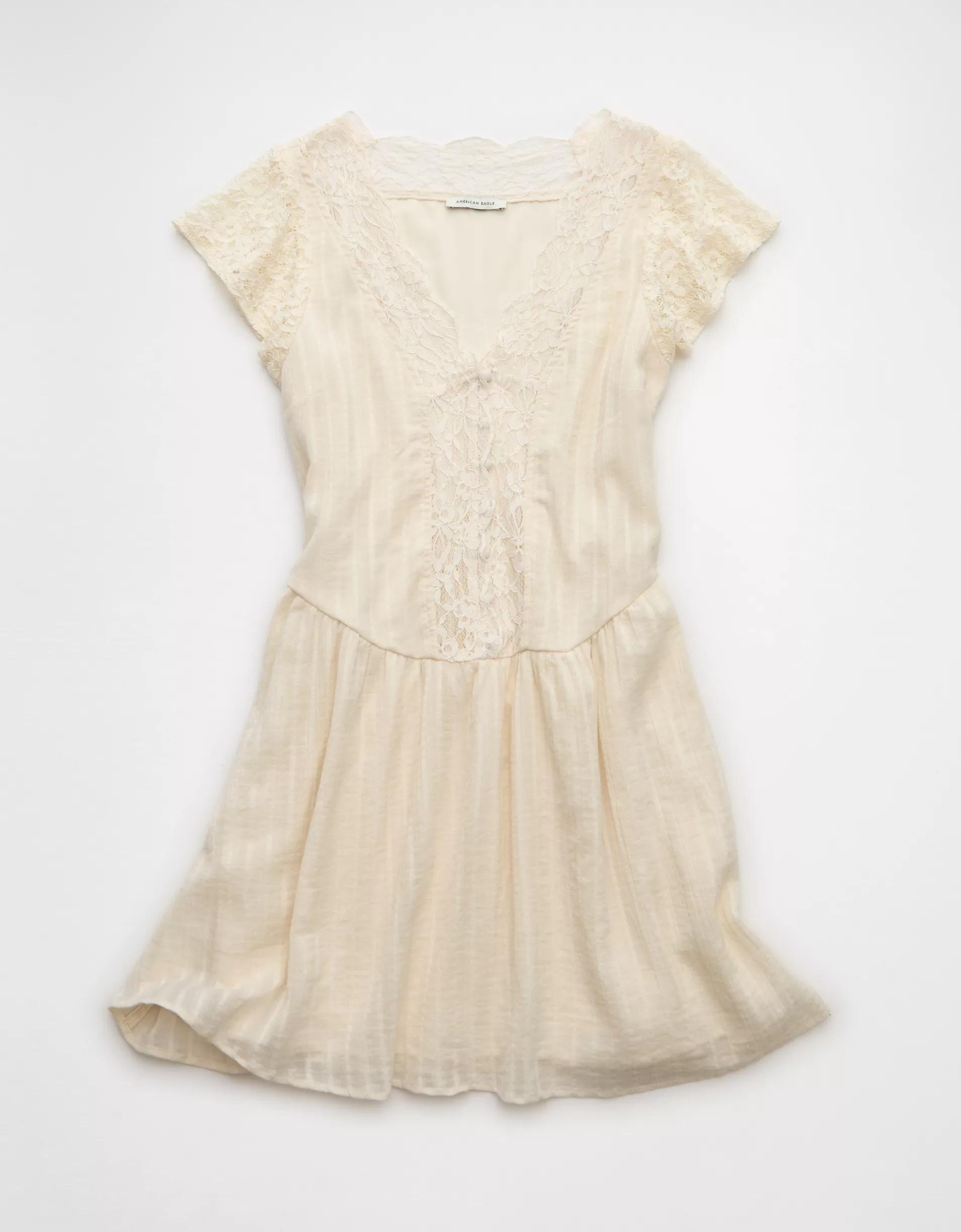 AE Short Sleeve V-Neck Mini Dress Product Image