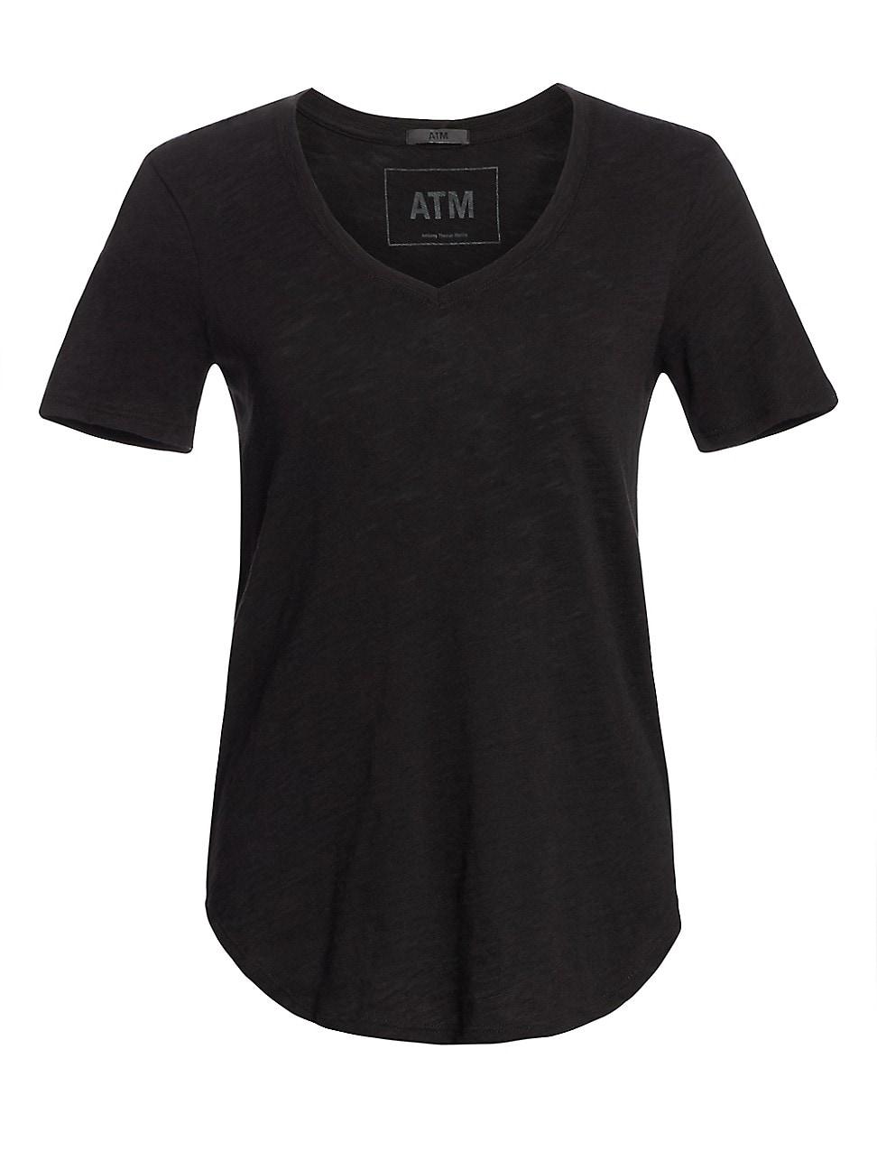 Womens Slub Jersey V-Neck Tee Product Image