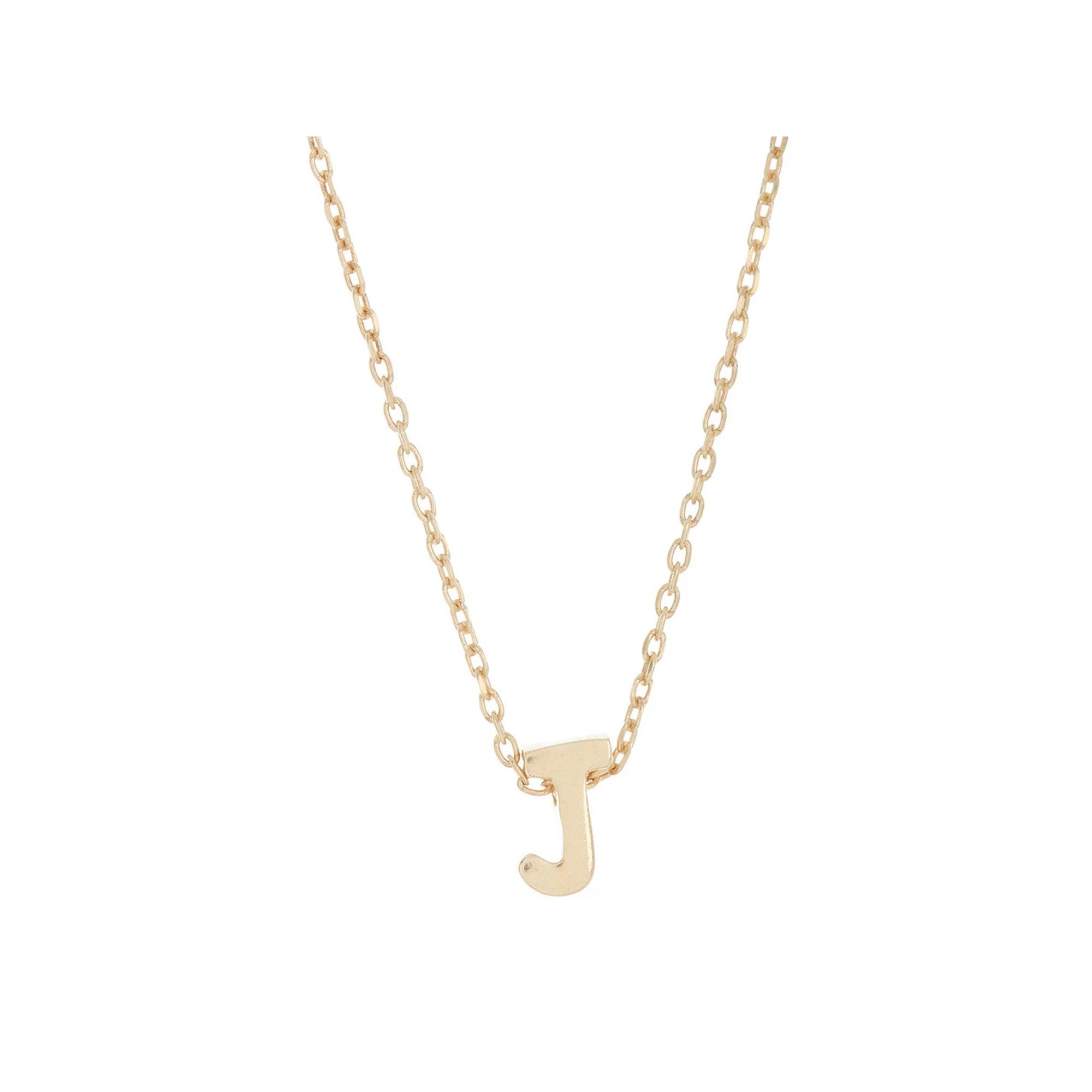 Adornia Mini Initial Pendant Necklace, Women's, Gold Tone H Product Image