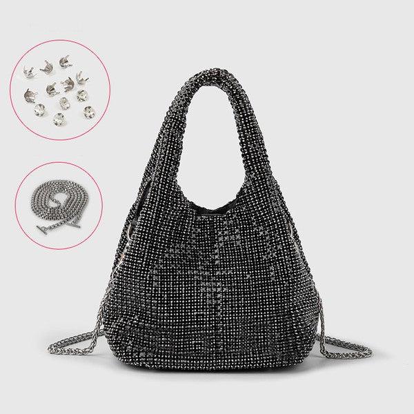 Full Diamond Bag Bucket Rhinestone Chain Purse Product Image