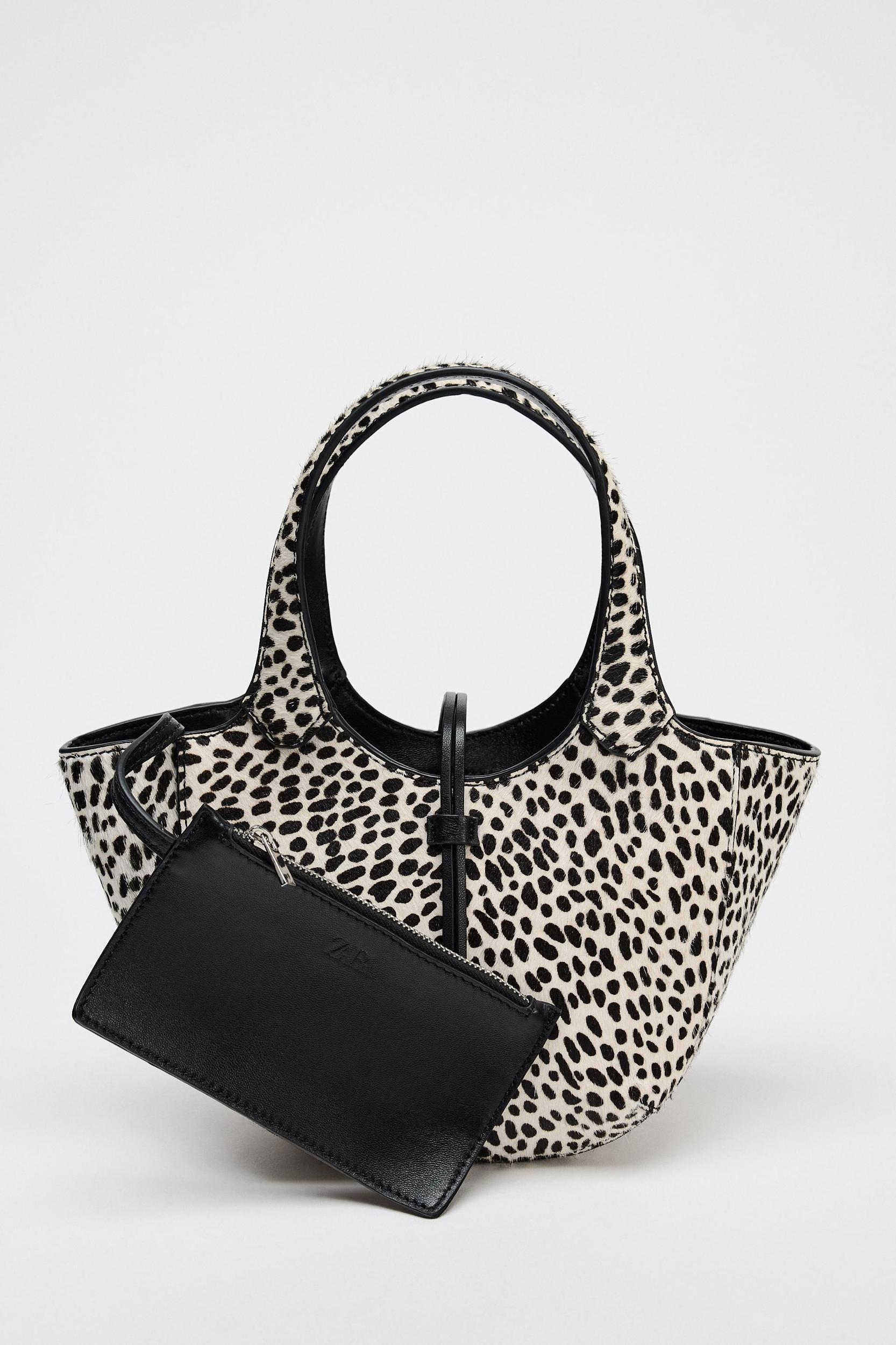 ANIMAL PRINT LEATHER MINI TOTE BAG Product Image