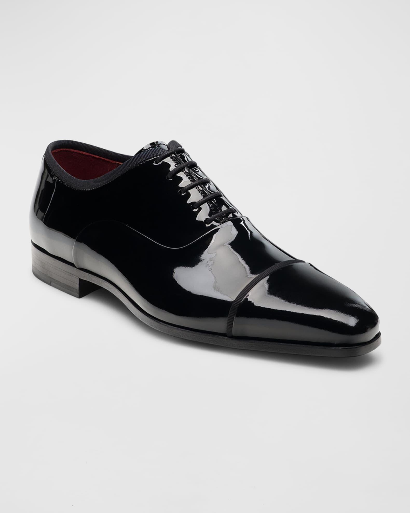 Men's Jadiel Patent Cap-Toe Oxfords Product Image