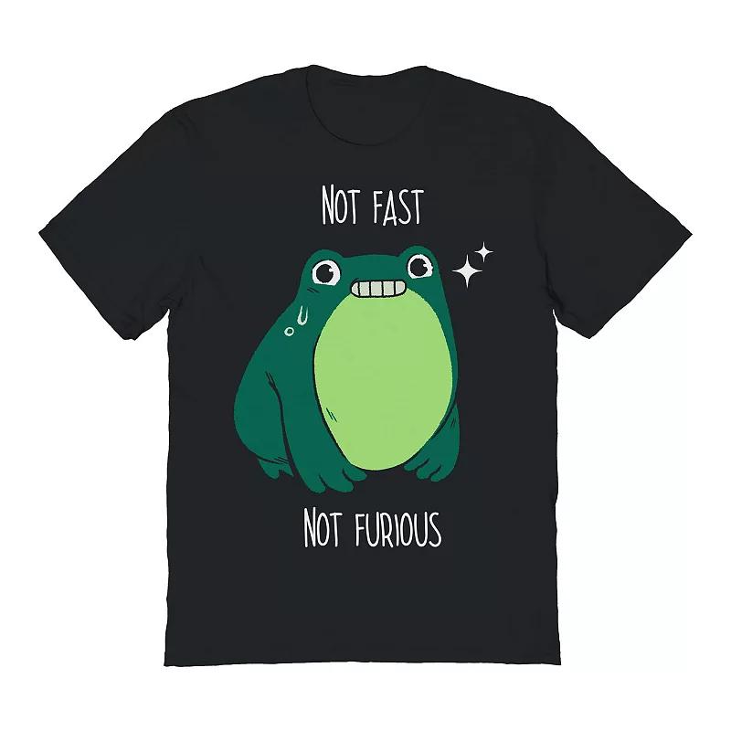 Men's COLAB89 by Threadless Not Fast Not Furious Frog Graphic Tee, Size: XXL, Black Product Image