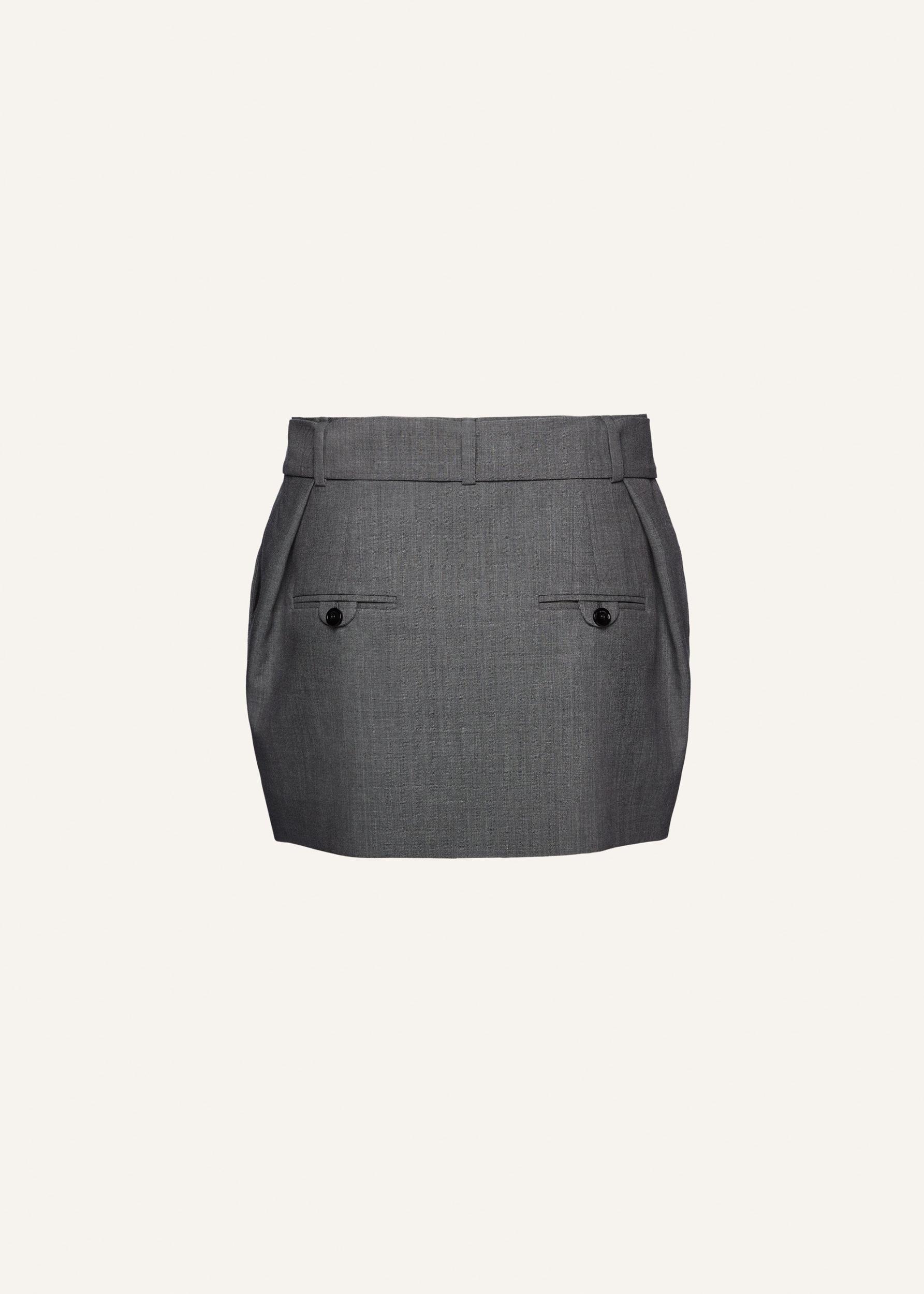 Belted mini skirt in grey Product Image