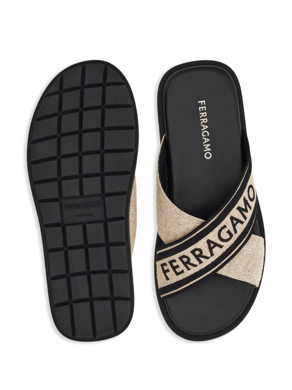 crossover-strap cotton sandals Product Image