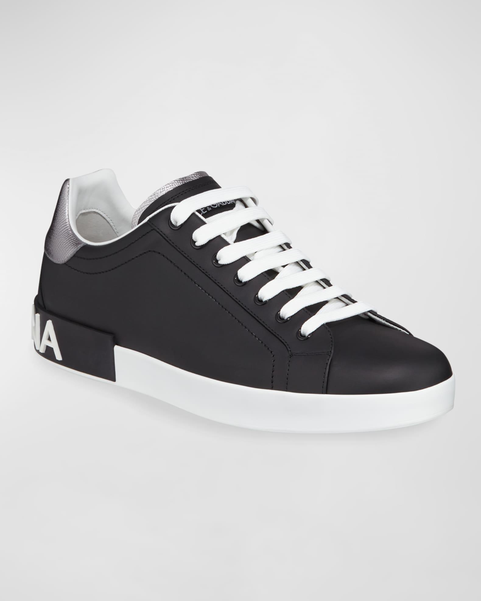 Men's Portofino Logo Leather Low-Top Sneakers Product Image