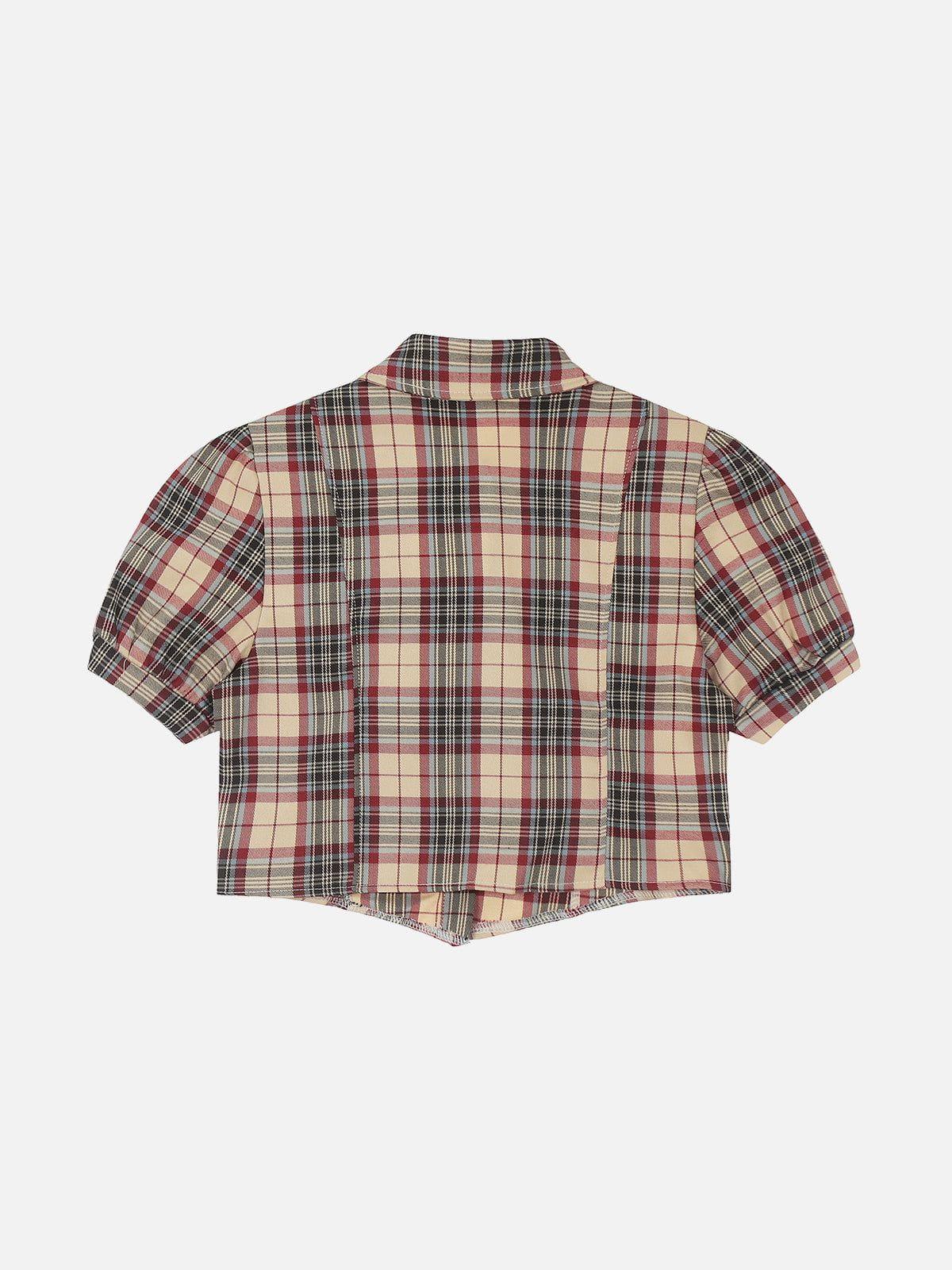 Aelfric Eden Plaid Cropped Shirt Female Product Image