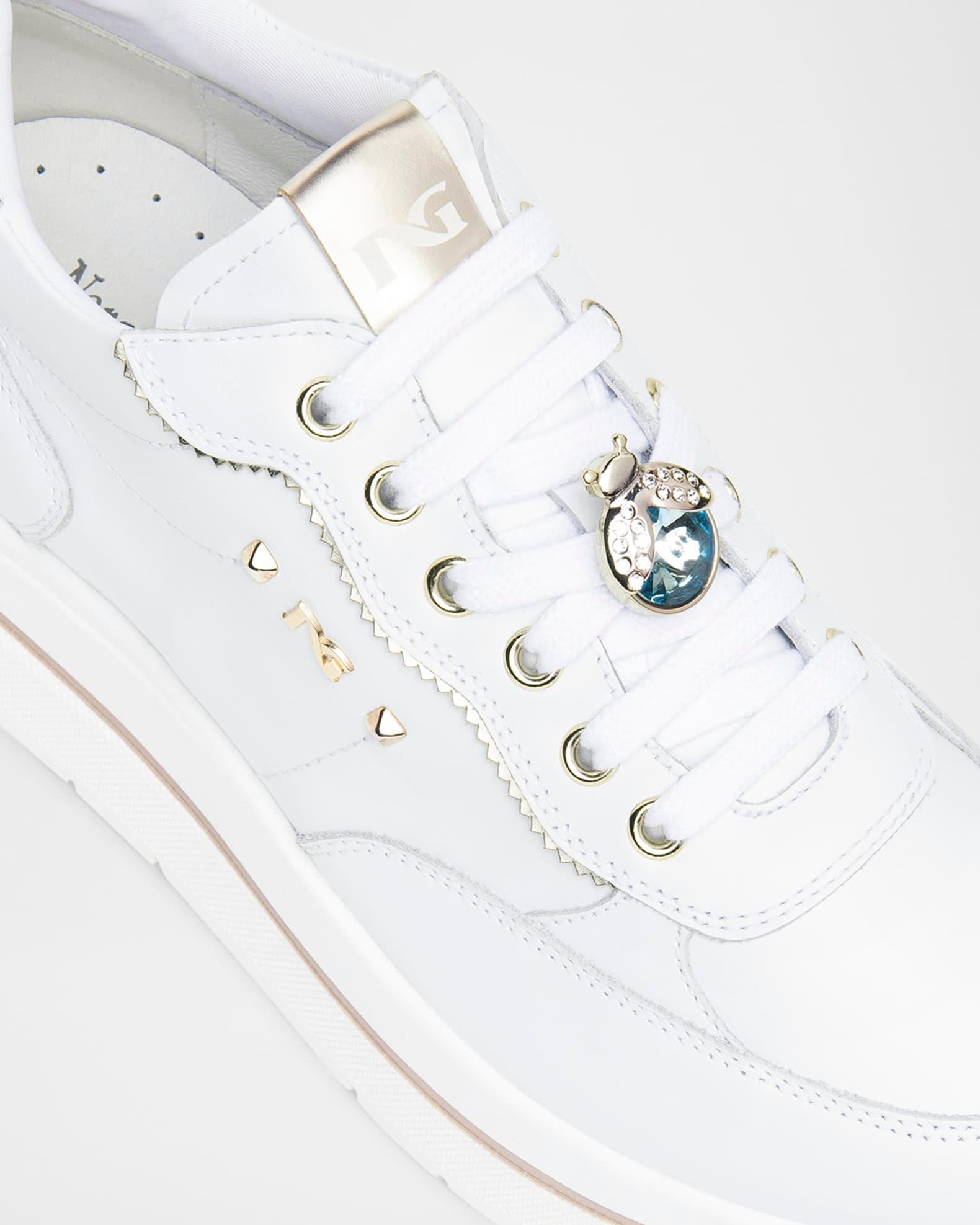 Leather Jeweled Low-Top Sneakers Product Image