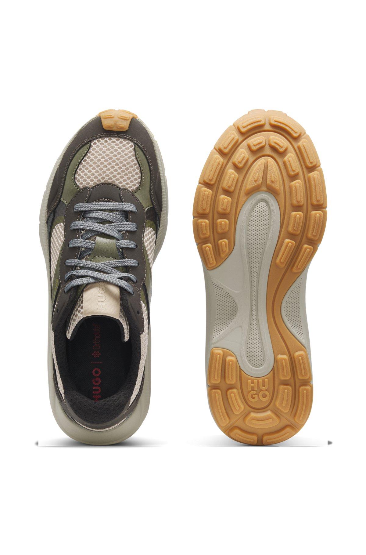 Trainers with mesh and faux leather Product Image