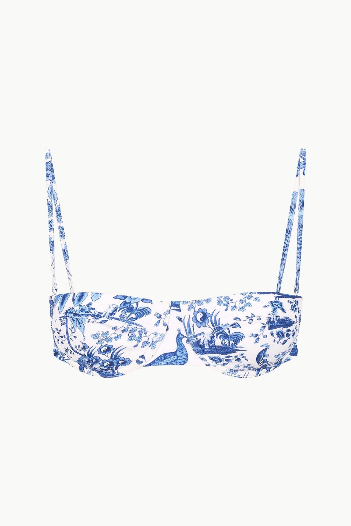 JO BALCONETTE BIKINI TOP | BLUE TOILE Product Image
