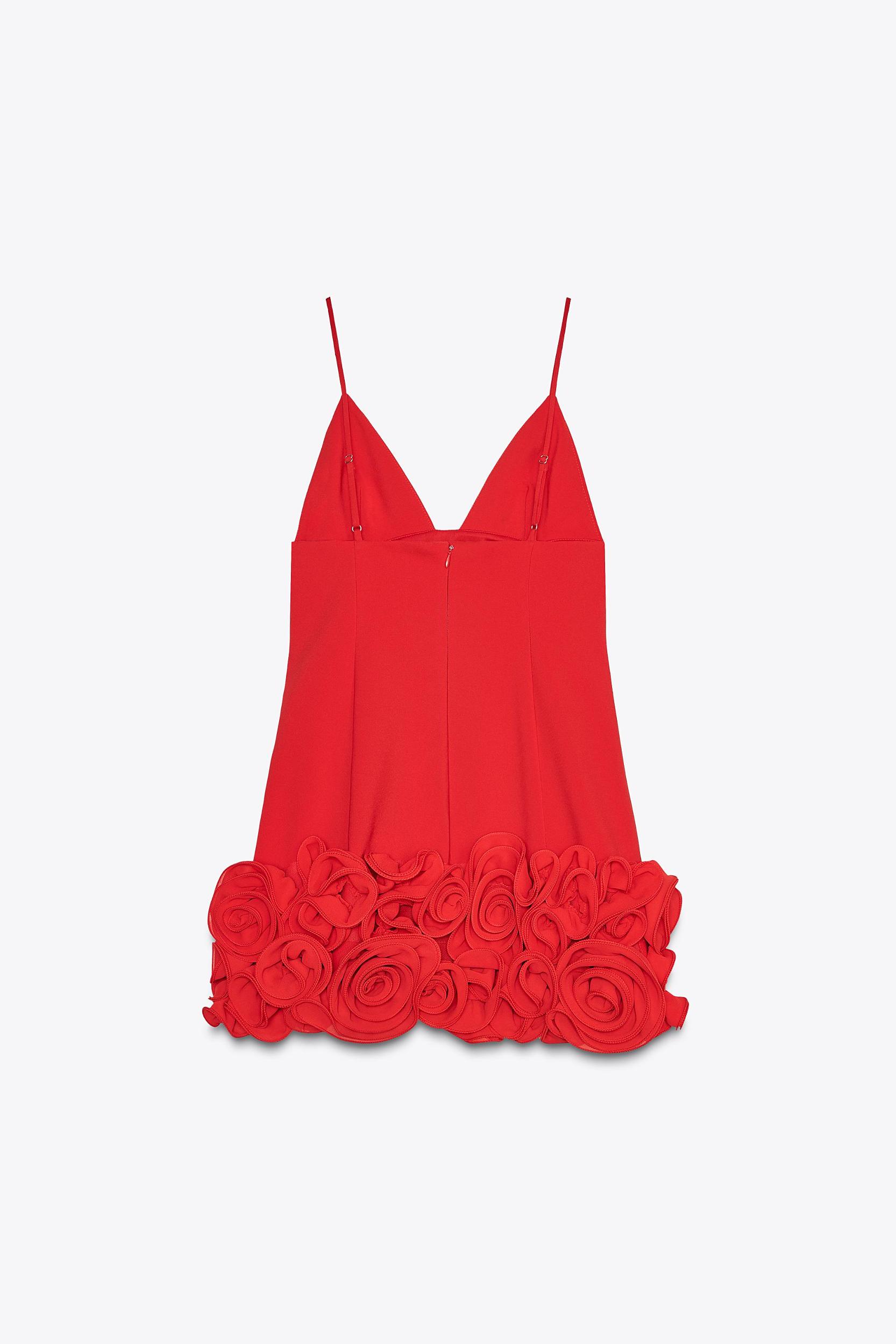 SHORT EMBOSSED FLORAL DRESS Product Image