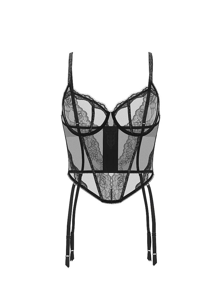 Sheer Shine Rose Corset Top Product Image