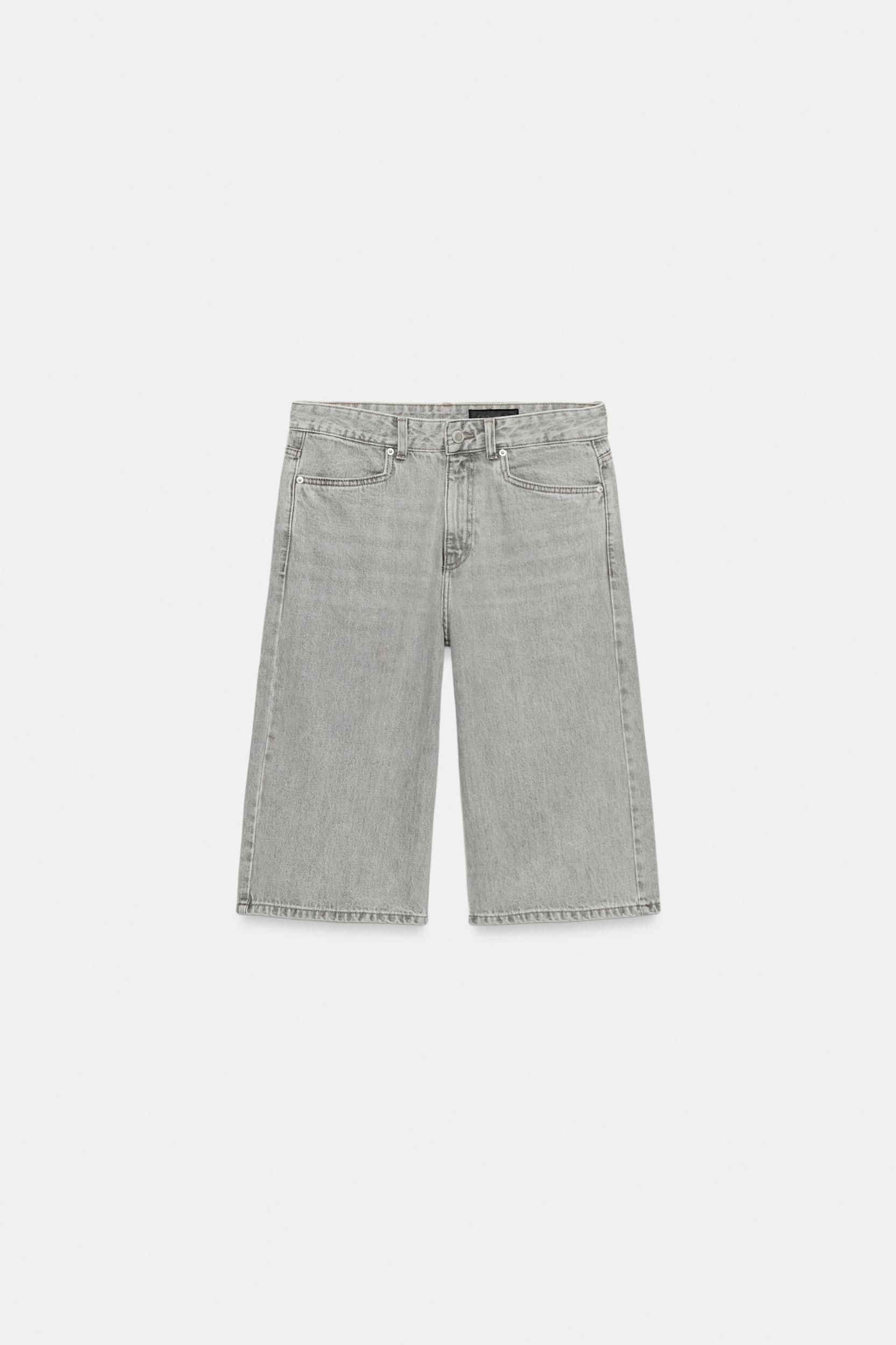 MID-RISE DENIM SHORTS ZW COLLECTION Product Image