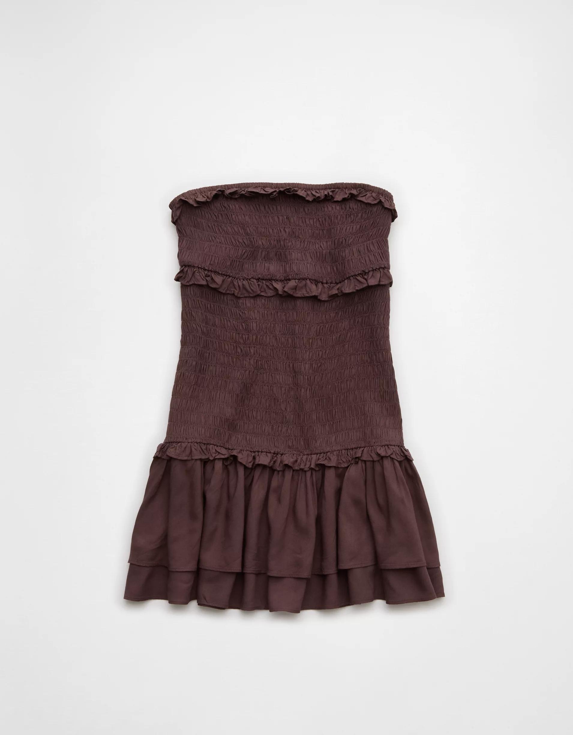 AE Smocked Ruffle Mini Dress Product Image