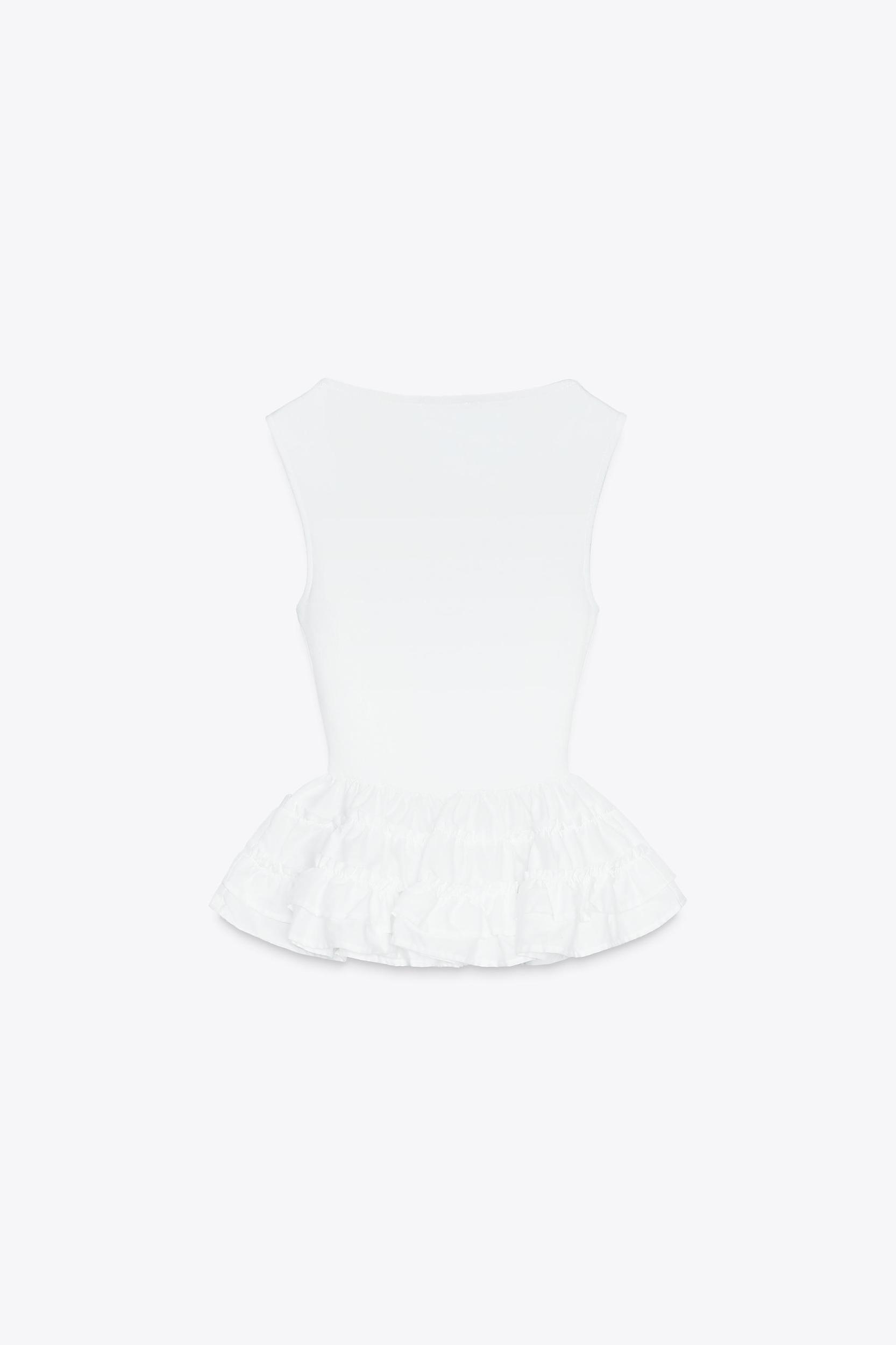 PEPLUM COMBINATION STRAP TOP Product Image