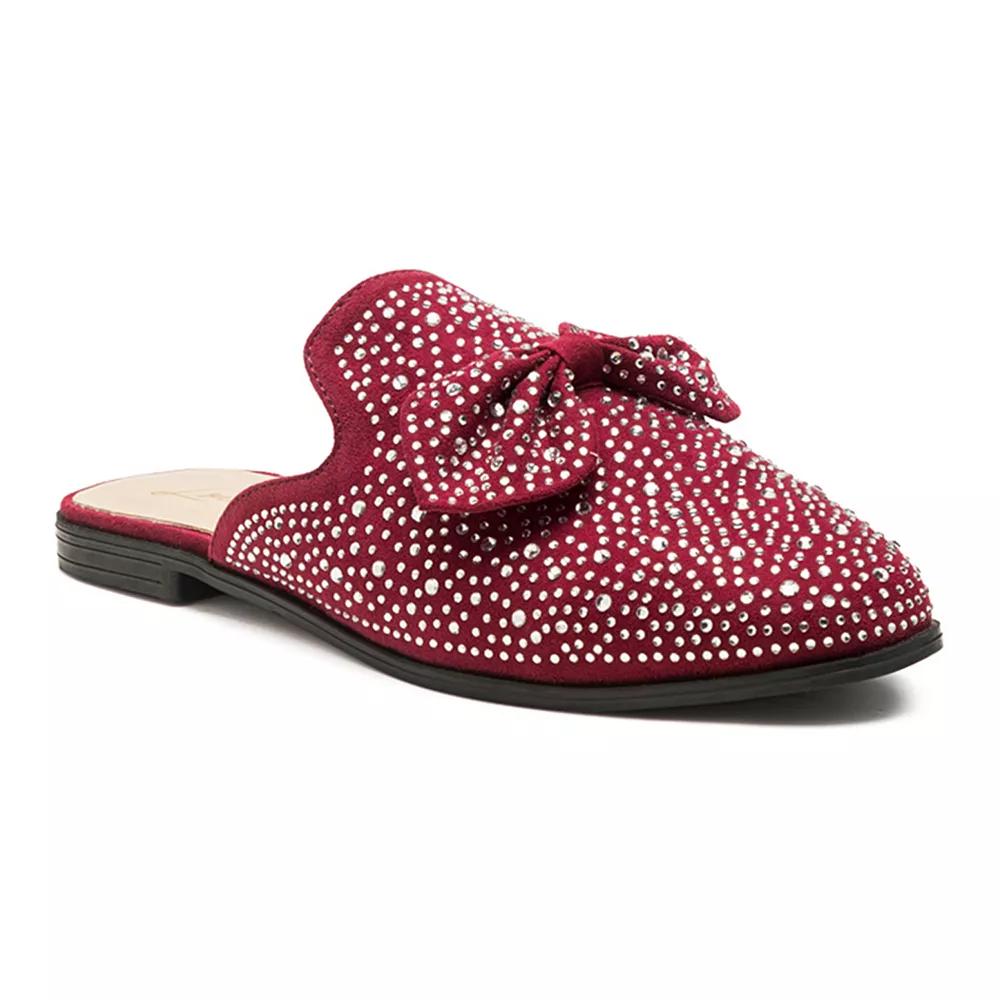 London Rag Whoopie Women's Bow Mules, Size: 7, Dark Red Product Image