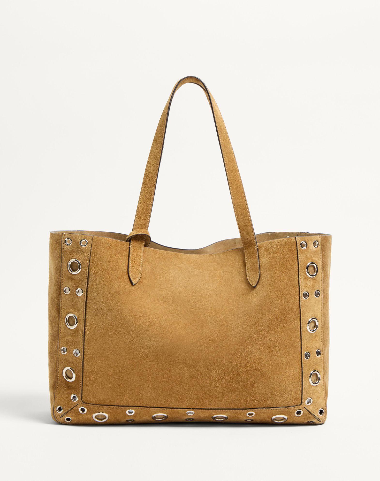 Valentino Garavani Medium Nellcôte Suede Shopping Bag Product Image