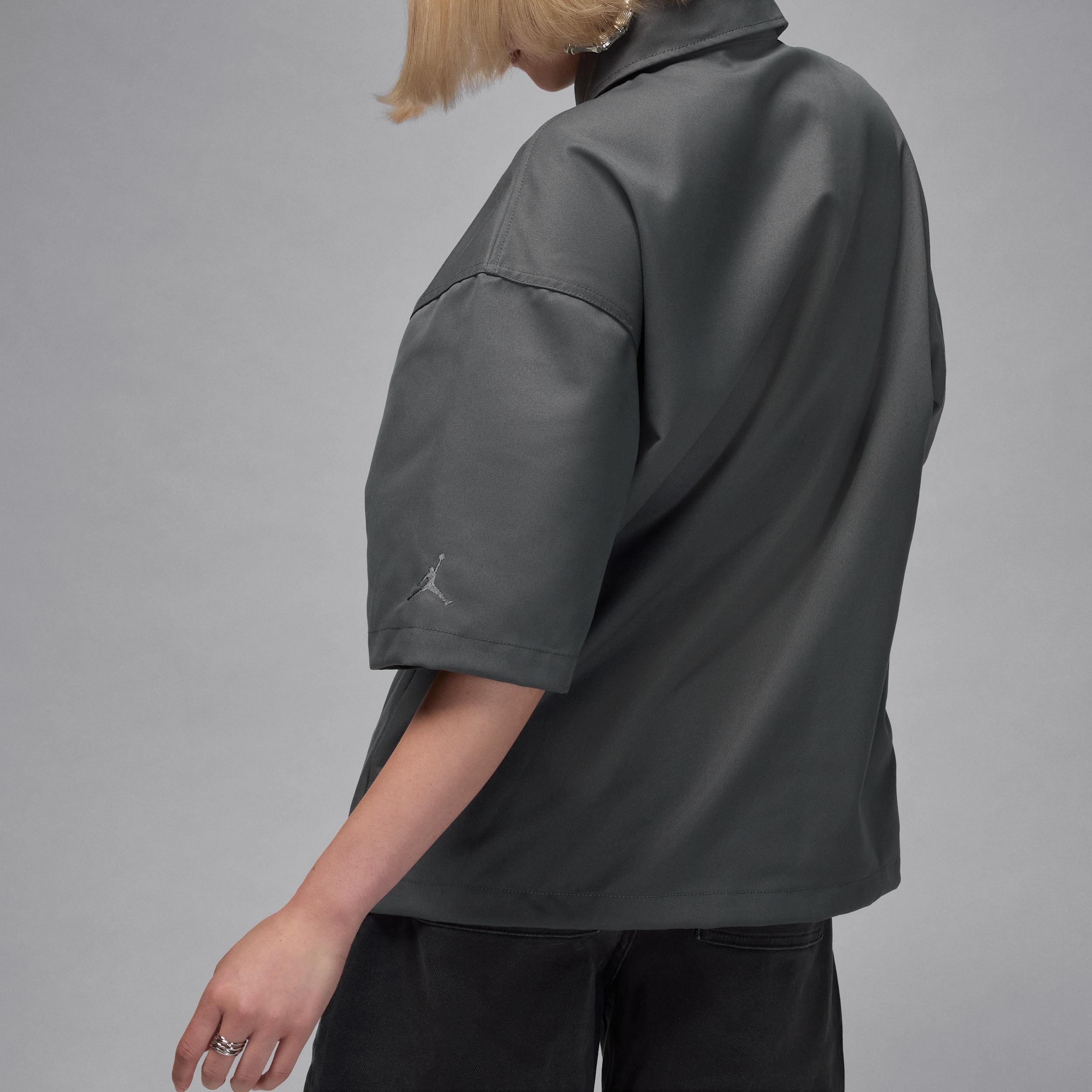 Womens Jordan Flight Woven Short-Sleeve Top | HQ9199-101 Product Image