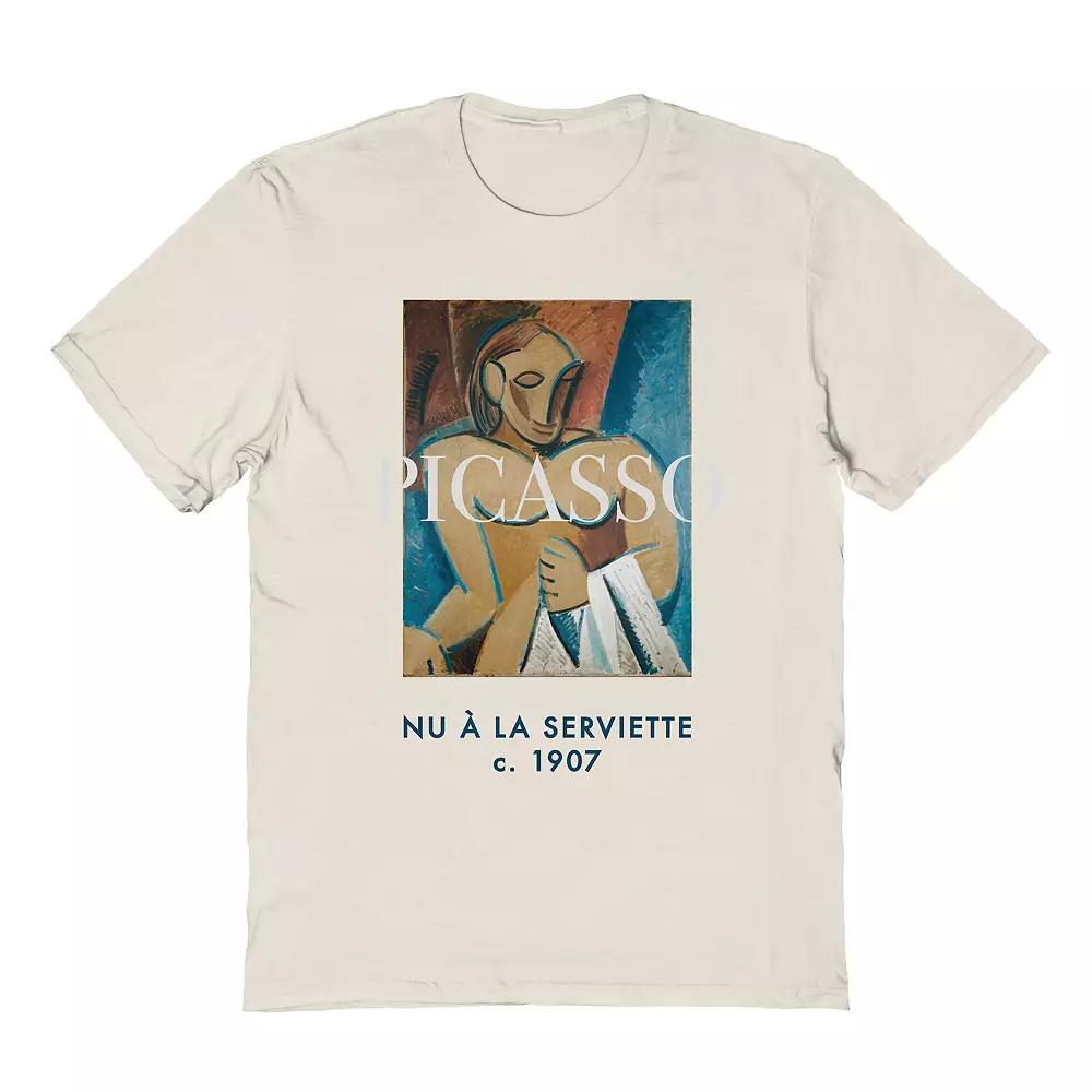Men's Picasso with Towel Graphic Tee, Size: XL, Natural Product Image