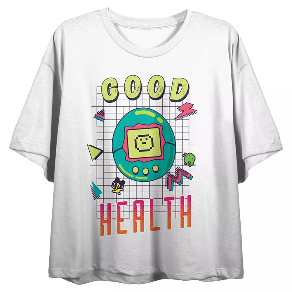 Juniors' Tamagotchi "Good Health" Graphic Tee, Women's, Size: Small, White Product Image