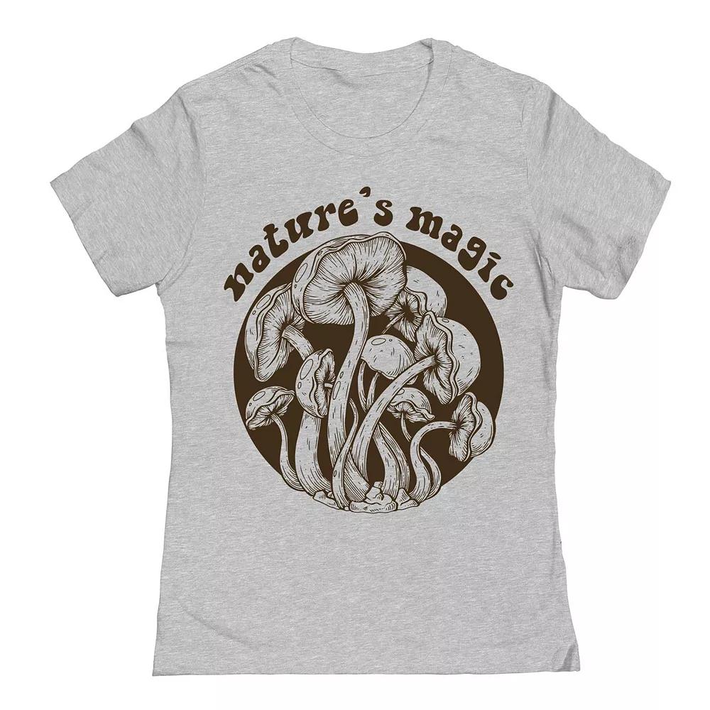 Junior's Natures Magic 1 Womens Graphic Tee, Girl's, Size: Medium, Sport Gray Product Image