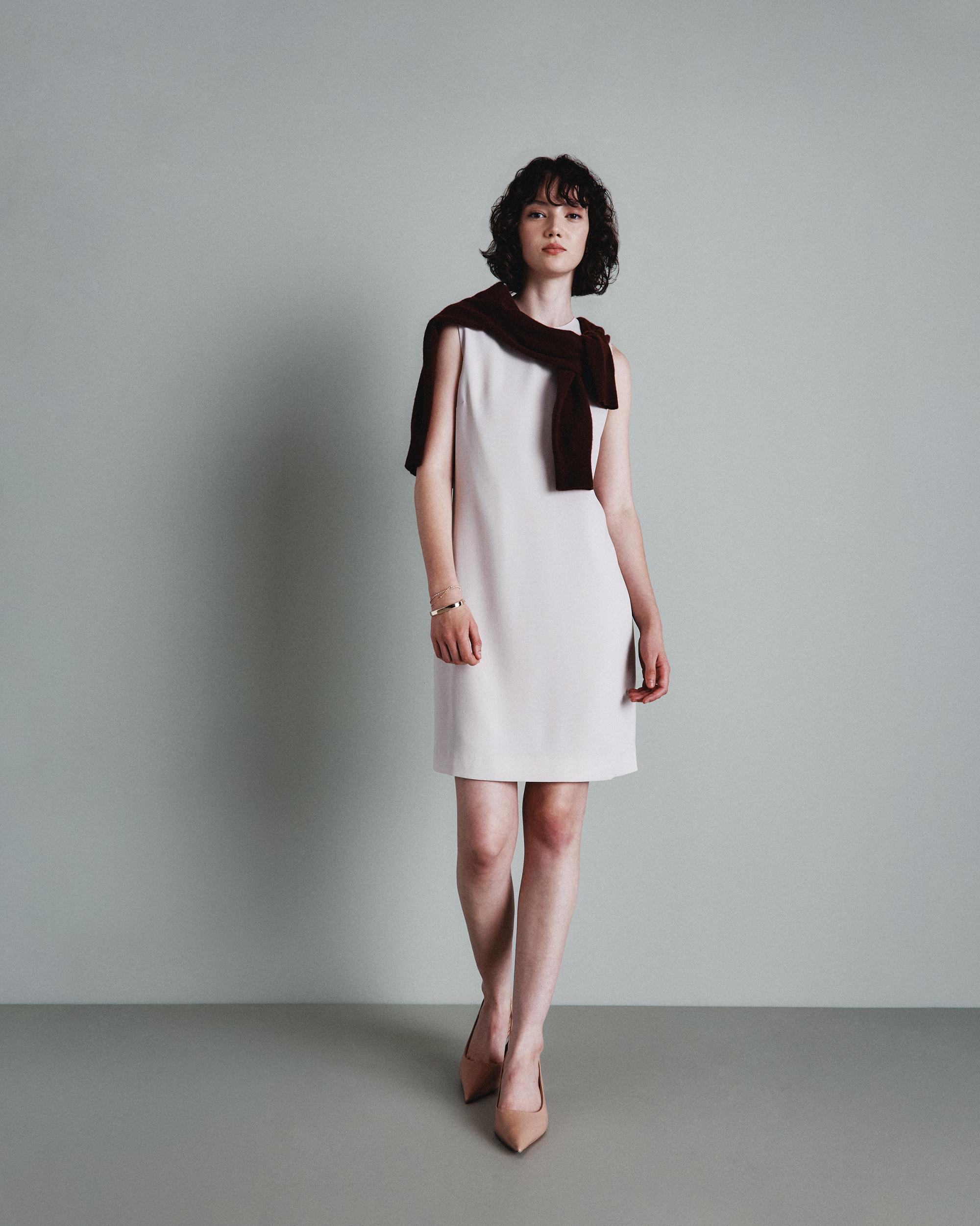 Quince | Women's Fluid Crepe Sleeveless Shift Dress Size XS, Polyester Product Image