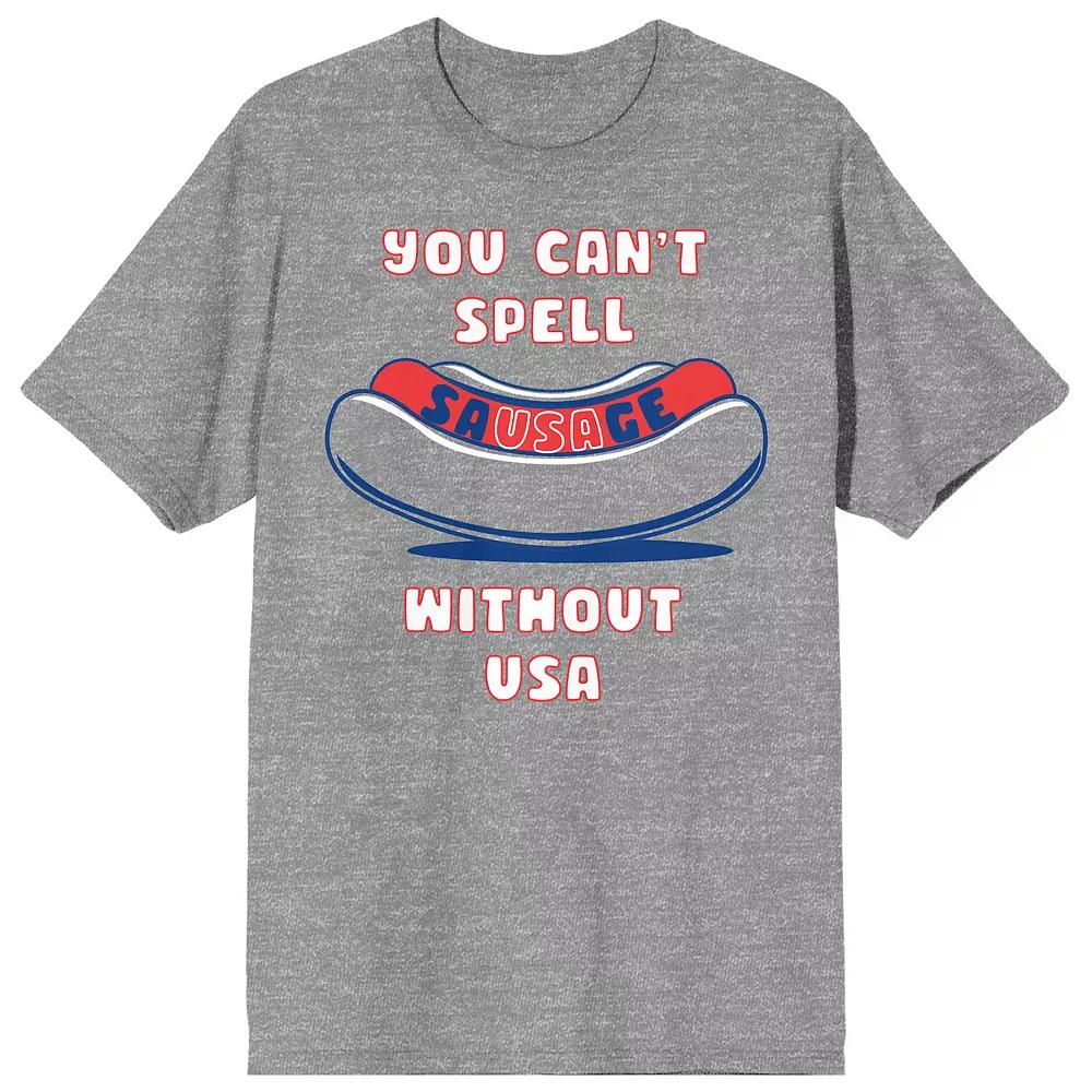 Men's Americana You Can't Spell Sausage without USA Tee,  Product Image