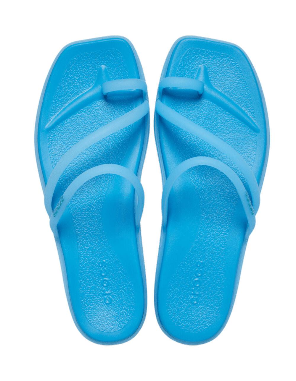 CROCS Miami Womens Toe Loop Sandals - BLUE Product Image