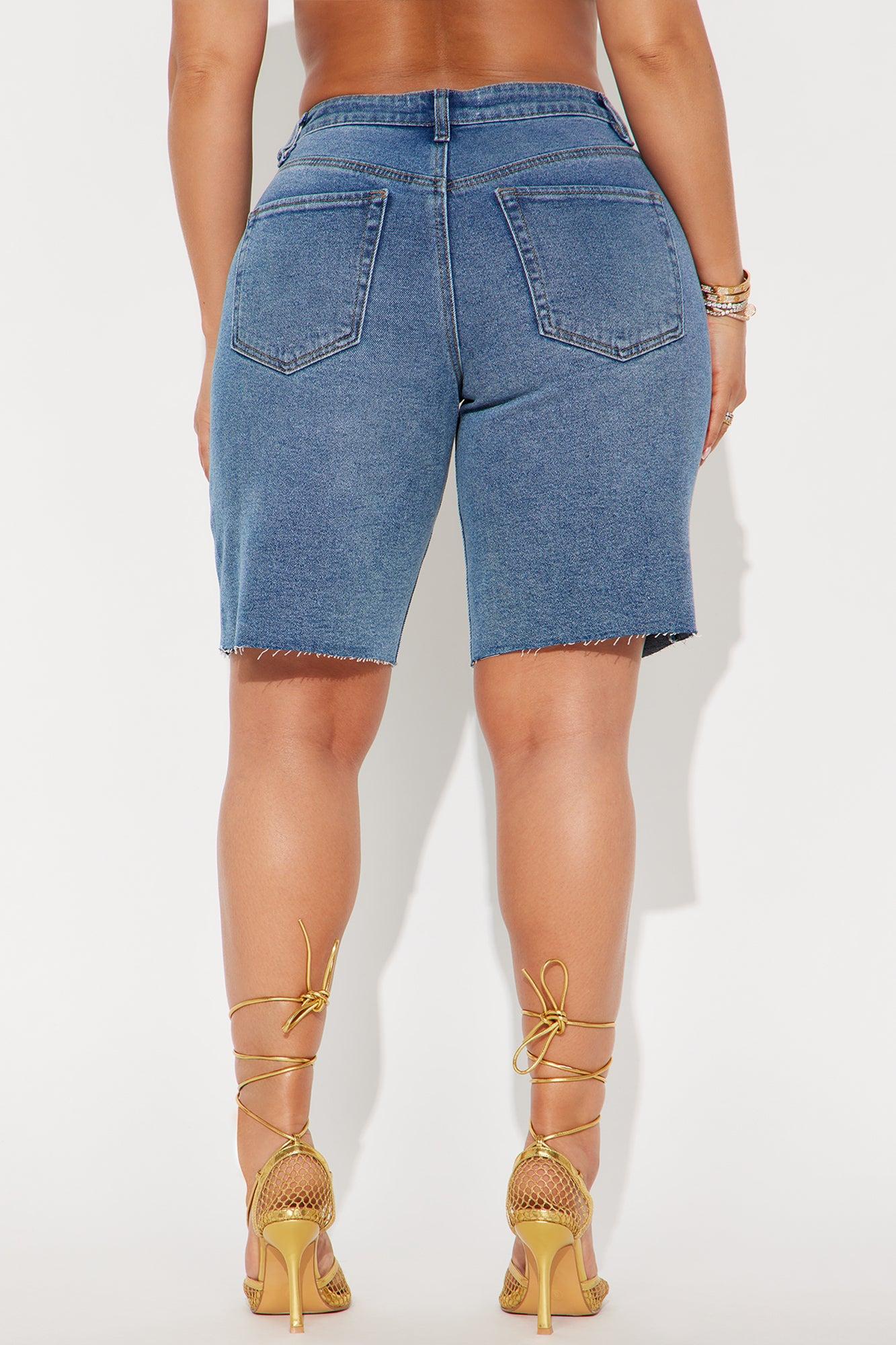 Keep Cool Denim Bermuda Short - Medium Wash Product Image